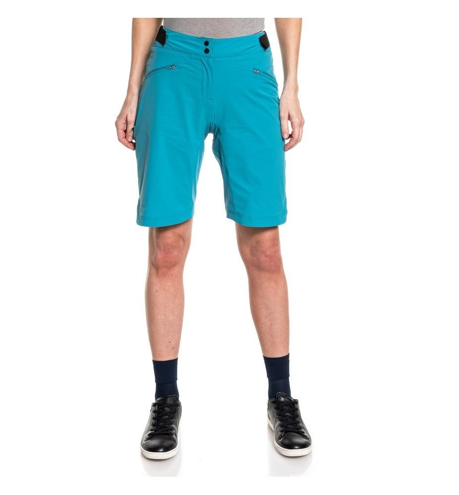 Schöffel Trekkinghose Fahrrad-Wanderhose Trans Canada 4-Wege Stretch kurz blau Damen