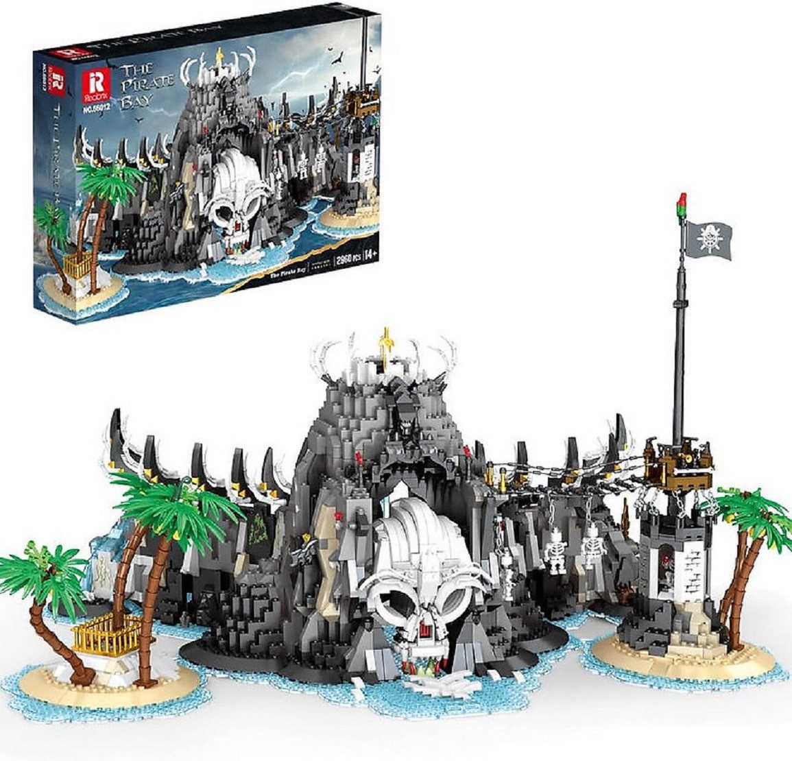 Reobrix Reobrix 66012 Pirate Bay 2.960 Teile Piratenbucht Konstruktions-Spielset, (2960 St)