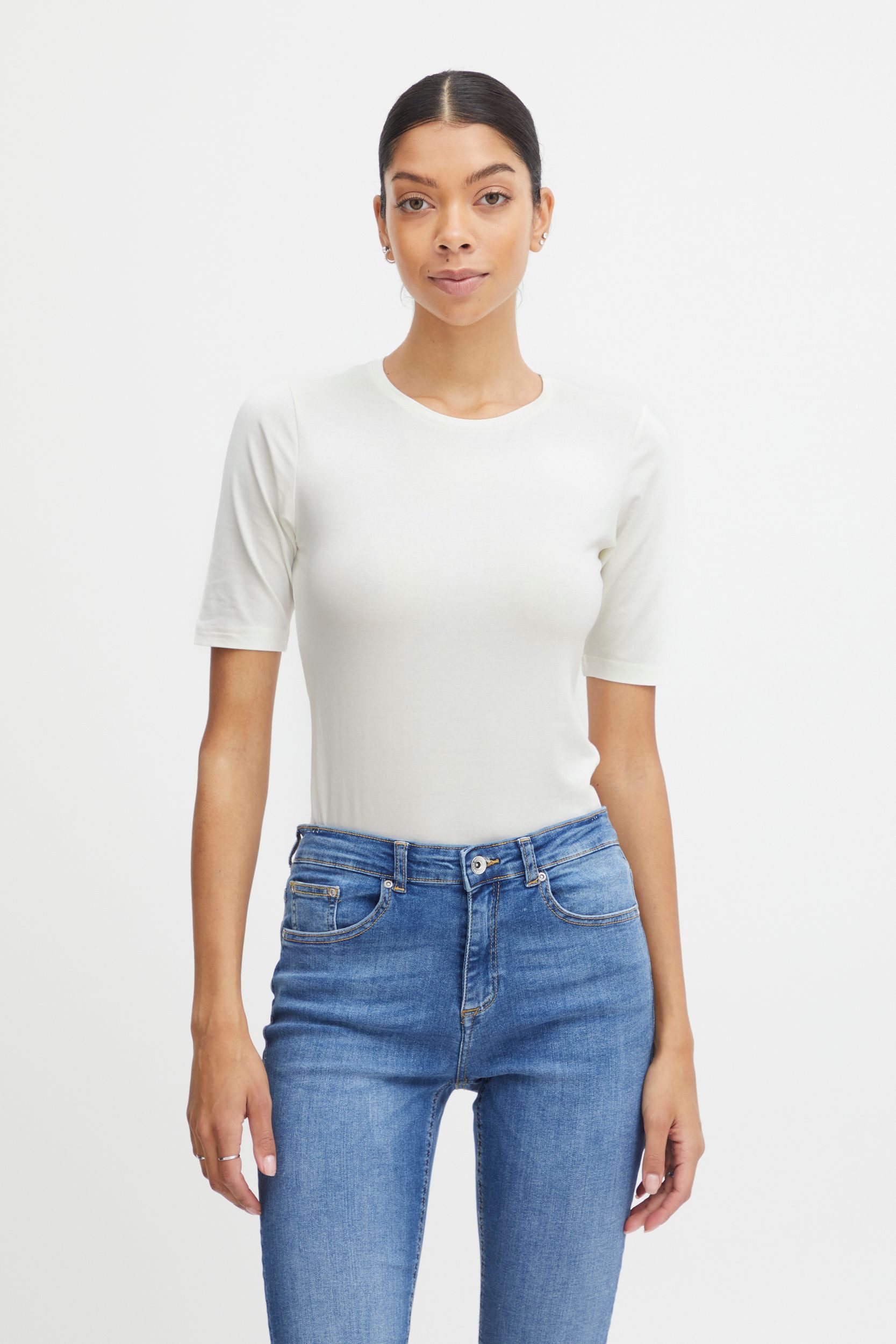 b.young T-Shirt Slim Fit Ellenbogen-Länge Rundhalsausschnitt günstig online kaufen