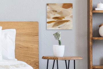 OneMillionCanvasses® Leinwandbild Farbe - Malerei - Braun, (1 St), Leinwand Bilder für Wohnzimmer Schlafzimmer