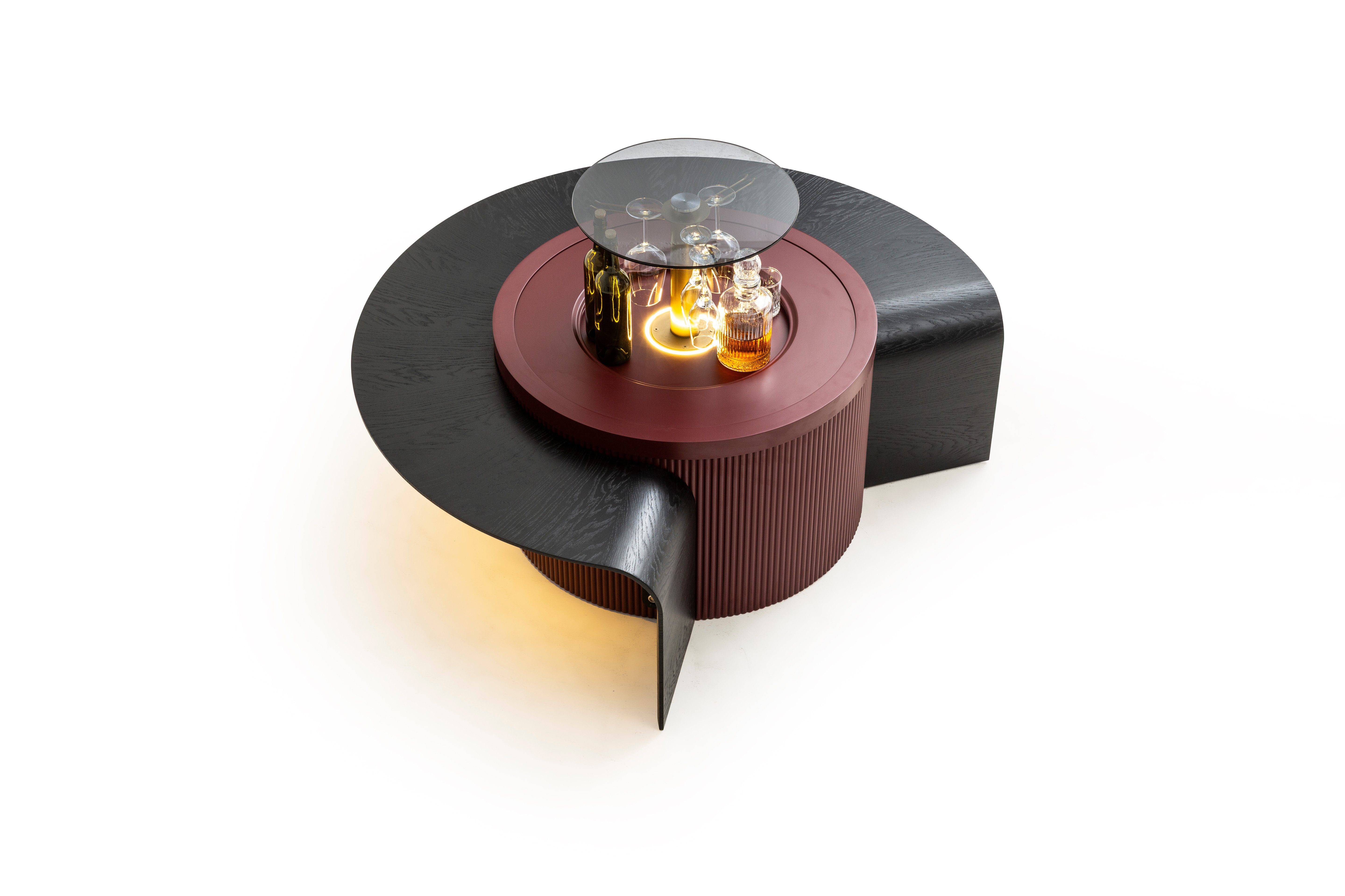 JulietHome Couchtisch Barista (Couchtisch), Integrierte Hausbar mit LED