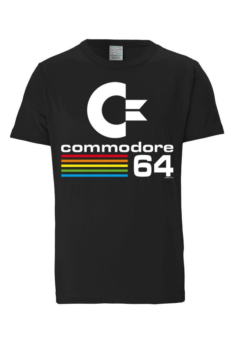 mit LOGOSHIRT C64 T-Shirt Commodore Logo C64-Print