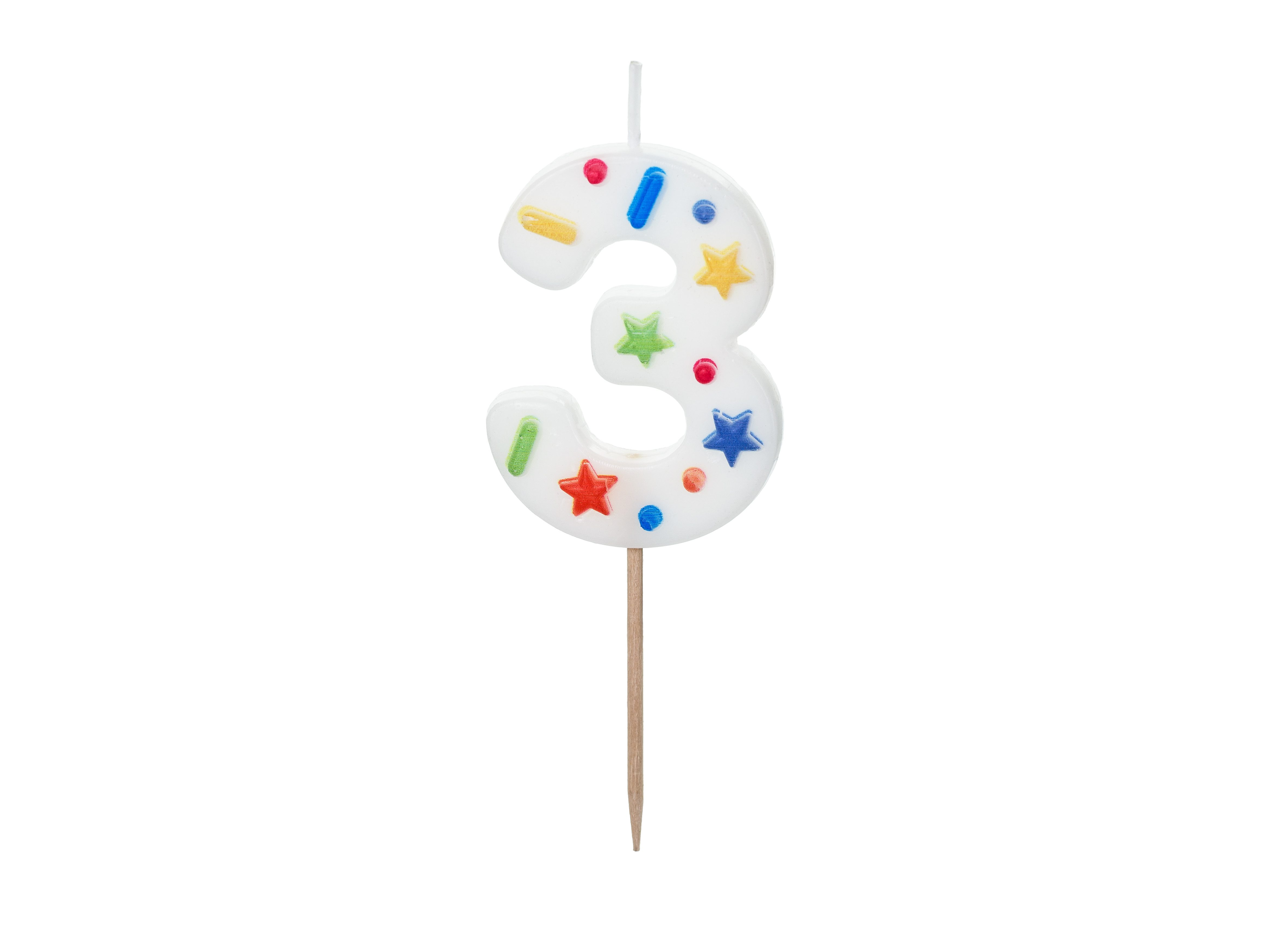 partydeco Geburtstagskerze Kerzenzahl #3, 5,5 cm günstig online kaufen