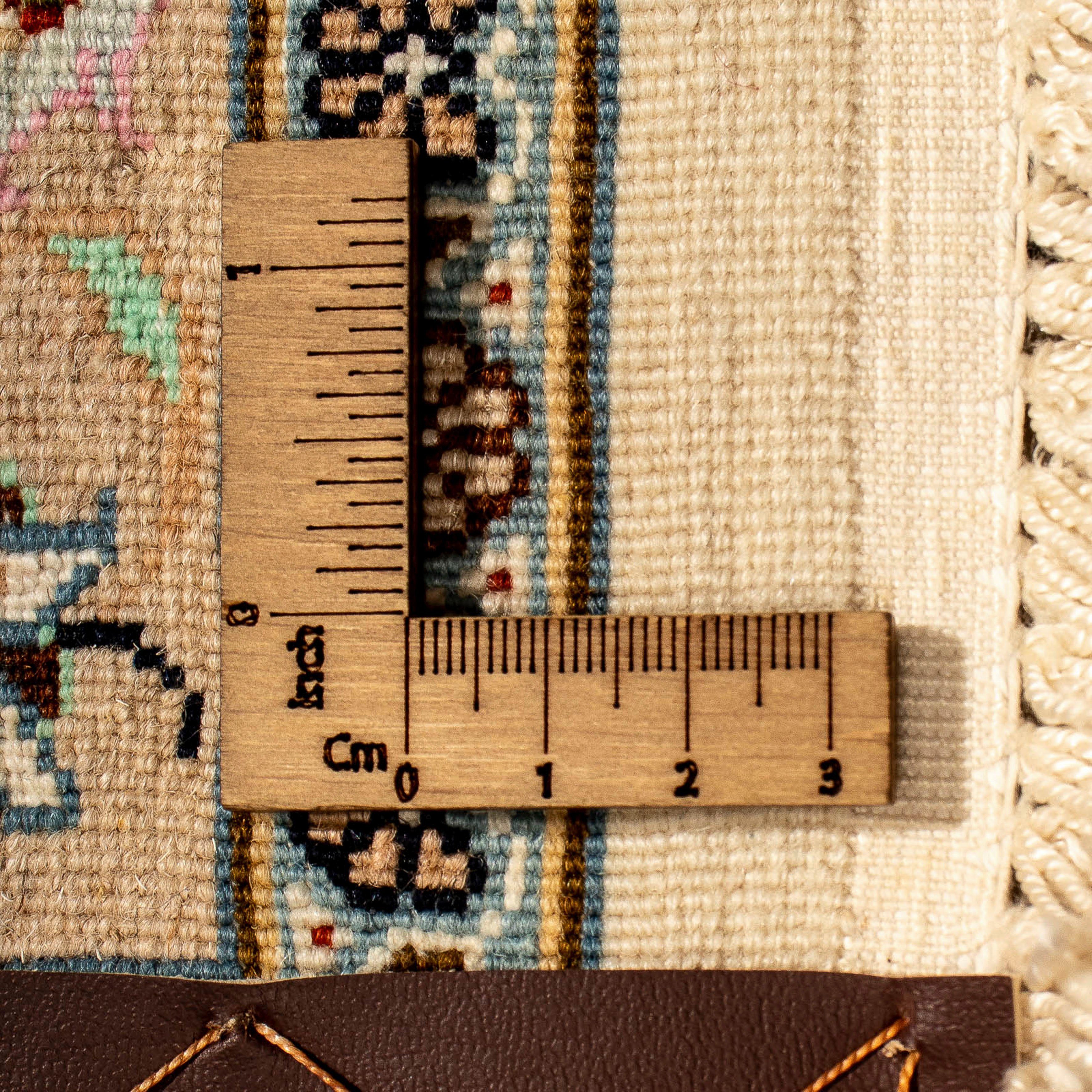 Orientteppich - Zertifikat morgenland, x mm, - 245 beige, - 7 Perser 363 cm Handgeknüpft, - Höhe: Royal Wohnzimmer, Täbriz rechteckig, Einzelstück mit