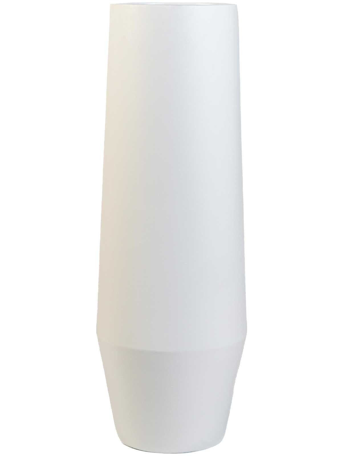 VIVANNO Bodenvase Fiberglas BERBELO Rund - Weiß Matt (1 St), 28x80 cm
