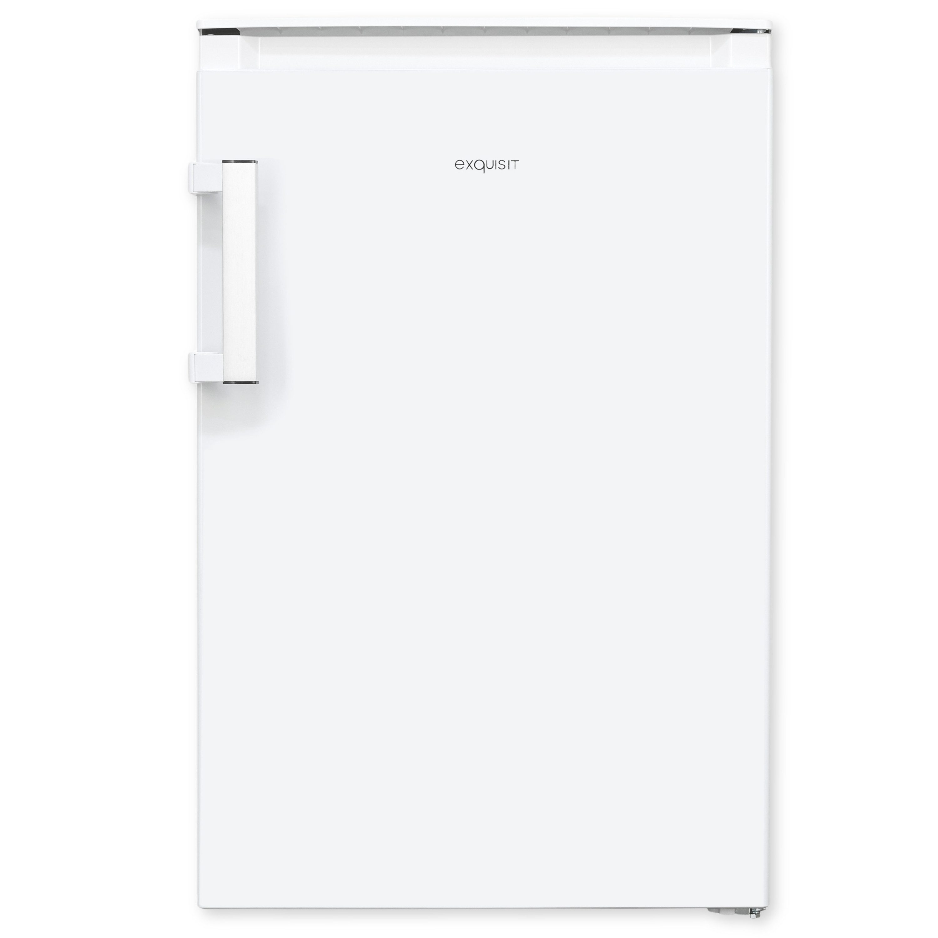 exquisit Kühlschrank KS16-4-HEA-090E Care weiss, 86,5 cm hoch, 54,5 cm breit, Kompakter Kühlschrank mit 4*-Gefrierfach, 106 l Kühlvolumen