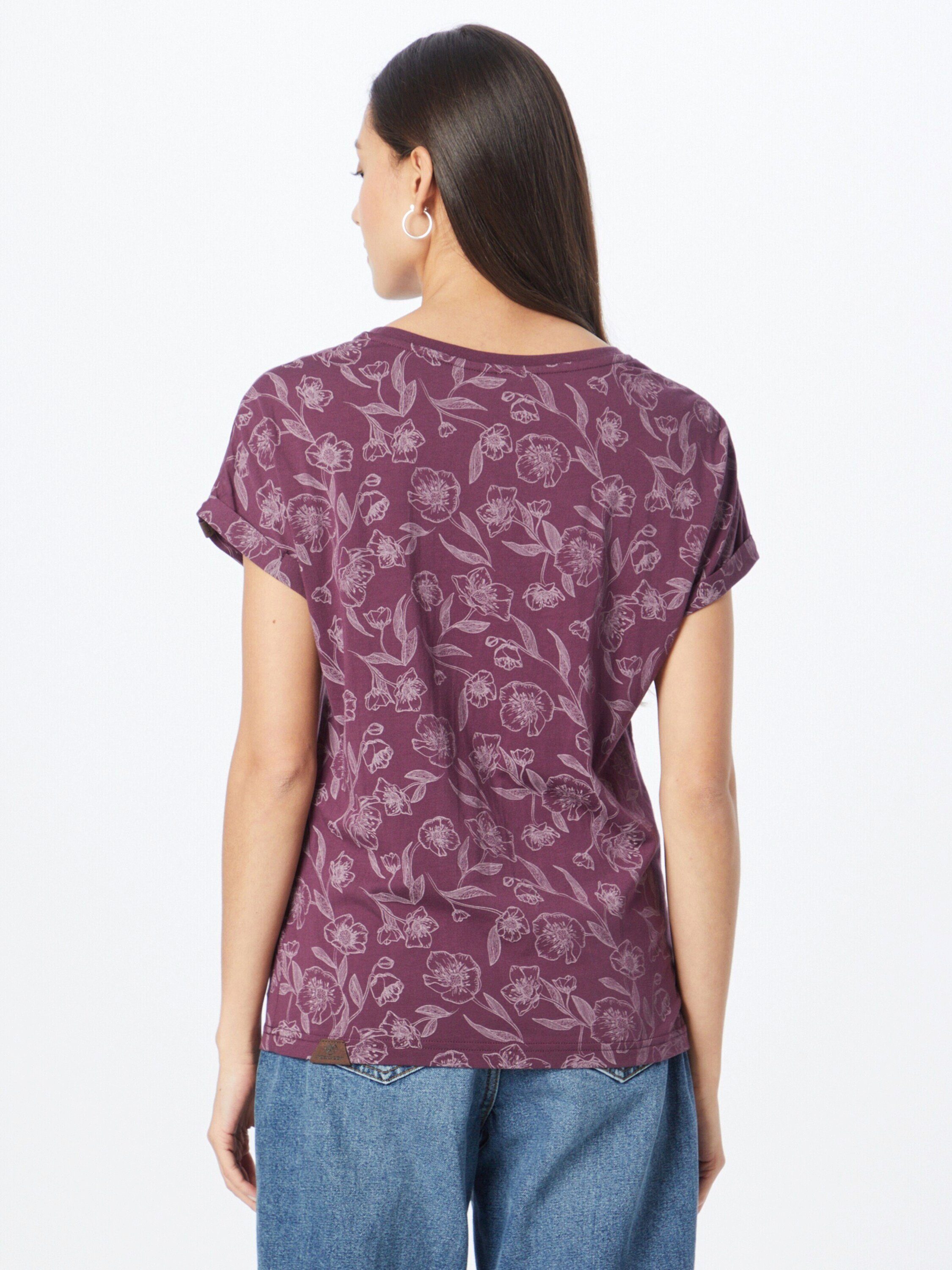 Ragwear T-Shirt (1-tlg) Plain/ohne Details plum 2030