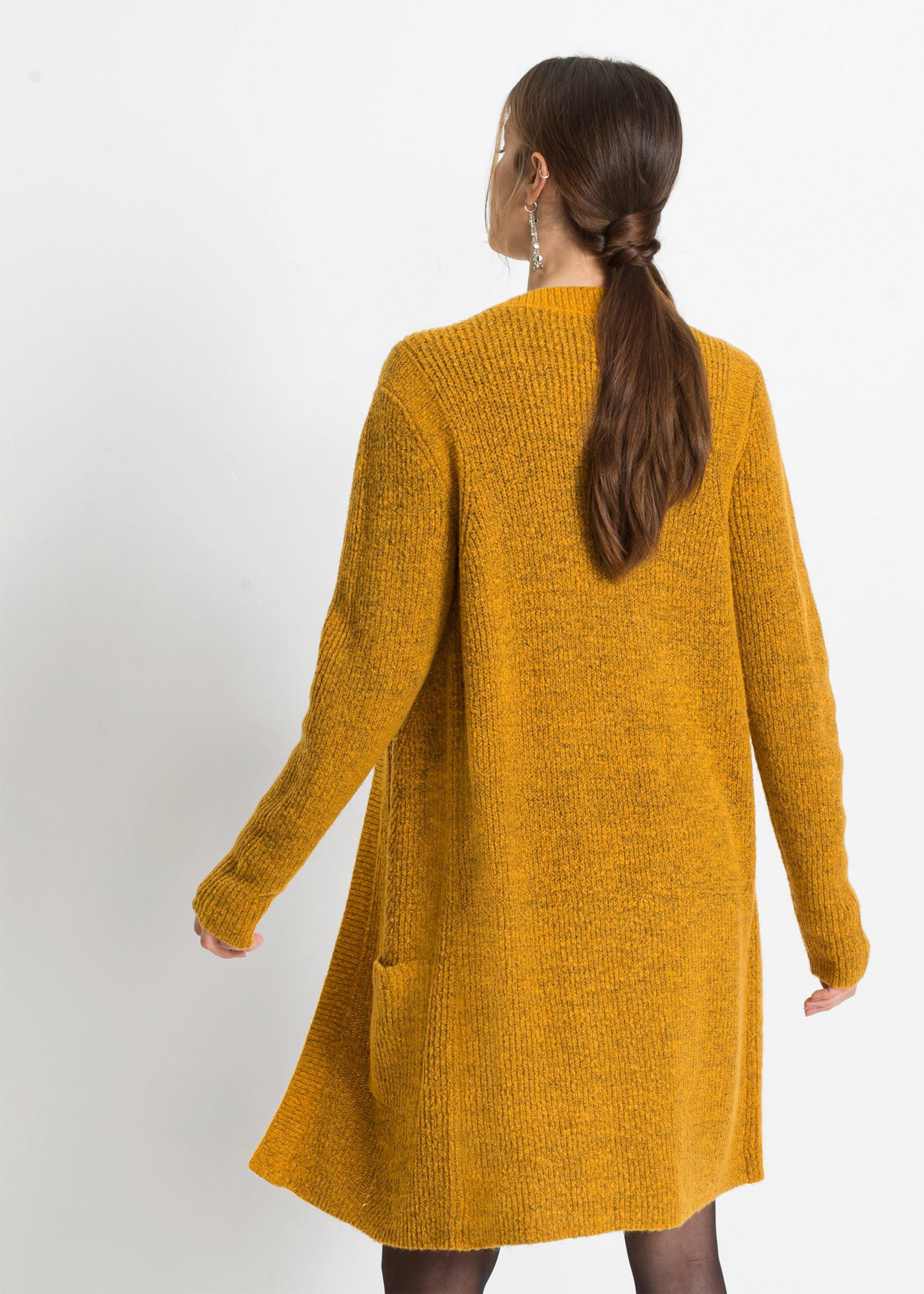 bonprix Longstrickjacke lockere Passform, mit aufgesetzten Taschen, feminin günstig online kaufen