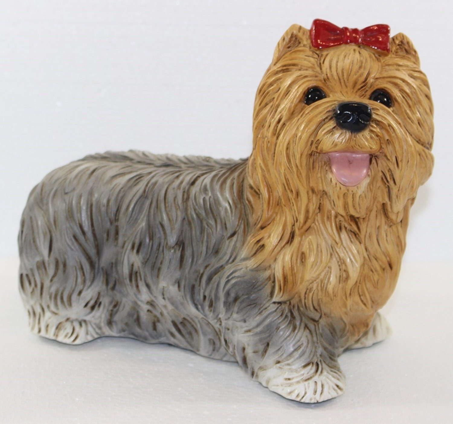 Castagna Tierfigur Deko Figur Yorkshire Terrier Welpe Hundefigur stehend Kollektion Castagna aus Resin Höhe 20 cm | Tierfiguren