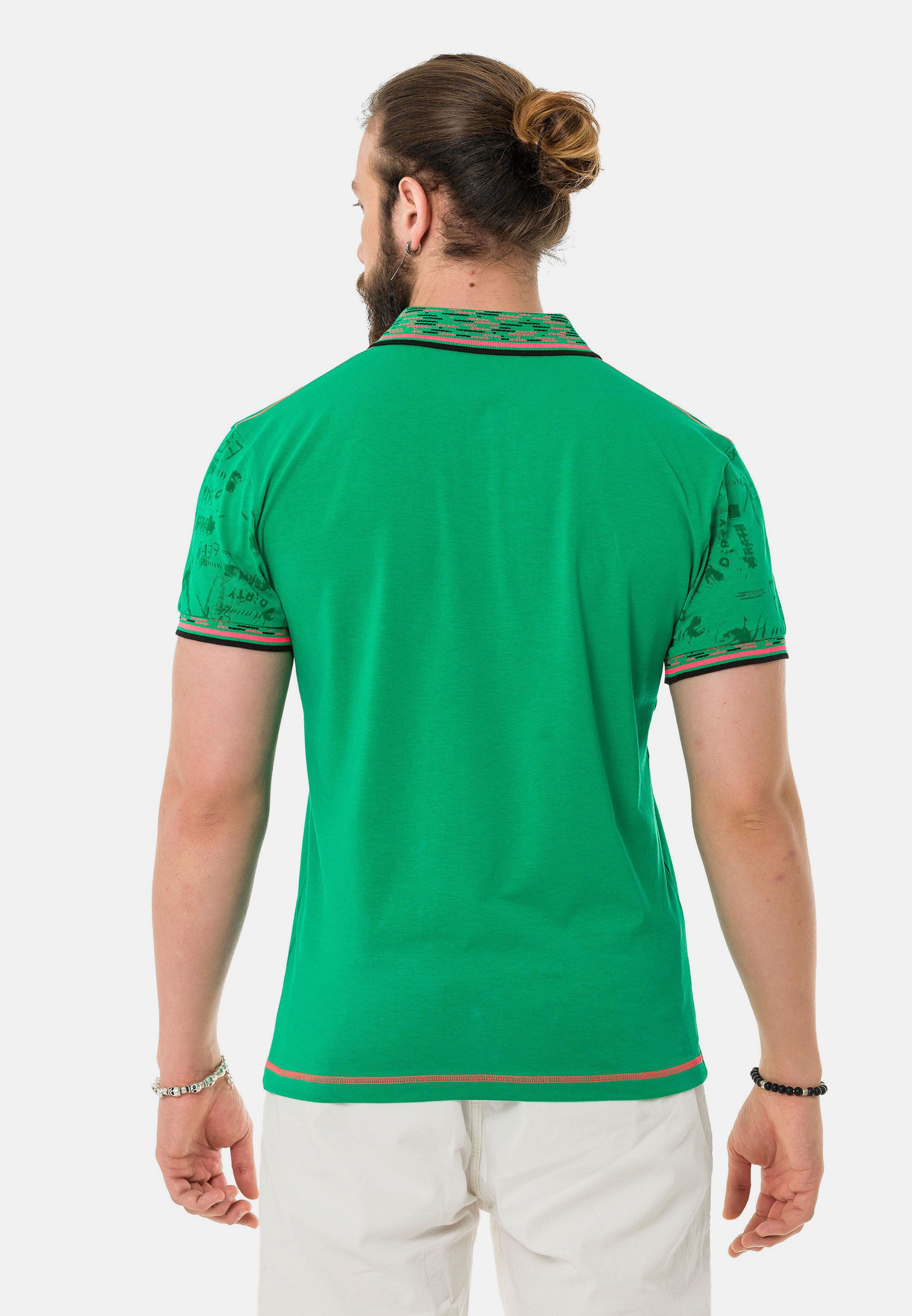 Cipo & Baxx T-Shirt Poloshirt mit stylischem Print