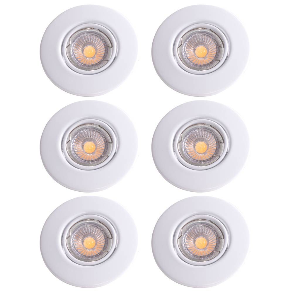 etc-shop LED Einbaustrahler, Leuchtmittel inklusive, LED Warmweiß, Deckenlampe Einbauspot Einbaustrahler rund Deckenleuchte