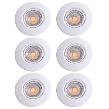 etc-shop LED Einbaustrahler, Leuchtmittel inklusive, Warmweiß, Einbaustrahler Deckenleuchte LED Einbauspot rund Deckenlampe