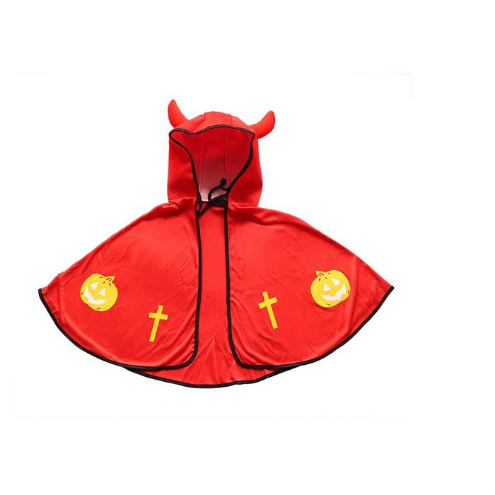 FeelGlad Vampir-Kostüm Gestrickter Umhang aus rotem Stoff für Kleinkinder
