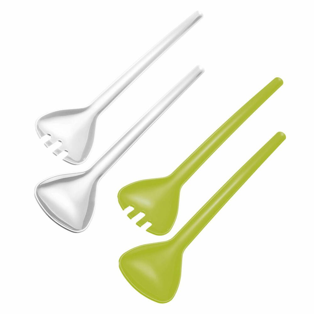 WESTMARK Salatbesteck 2-tlg., Länge: 26,6 cm, Farbe: Grün oder Klar (zufälligeAuswahl)