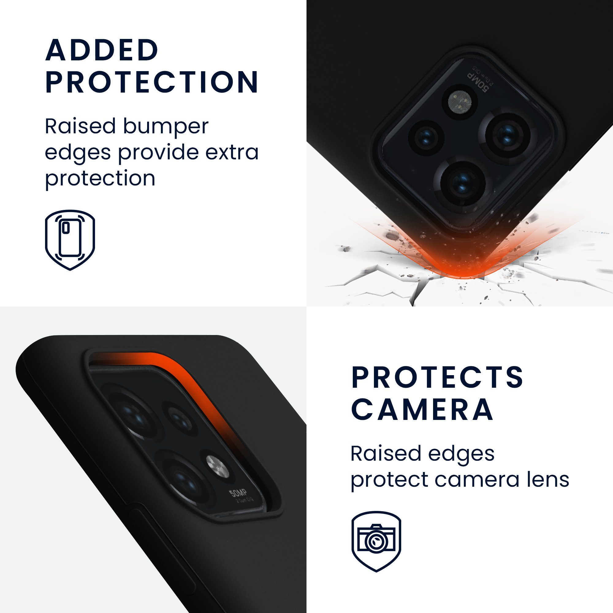 kwmobile Handyhülle Handyhülle für Motorola Edge 40 Pro / Edge+ (2023) Hülle, Weiches Handy Silikon Case - Schutzhülle Cover