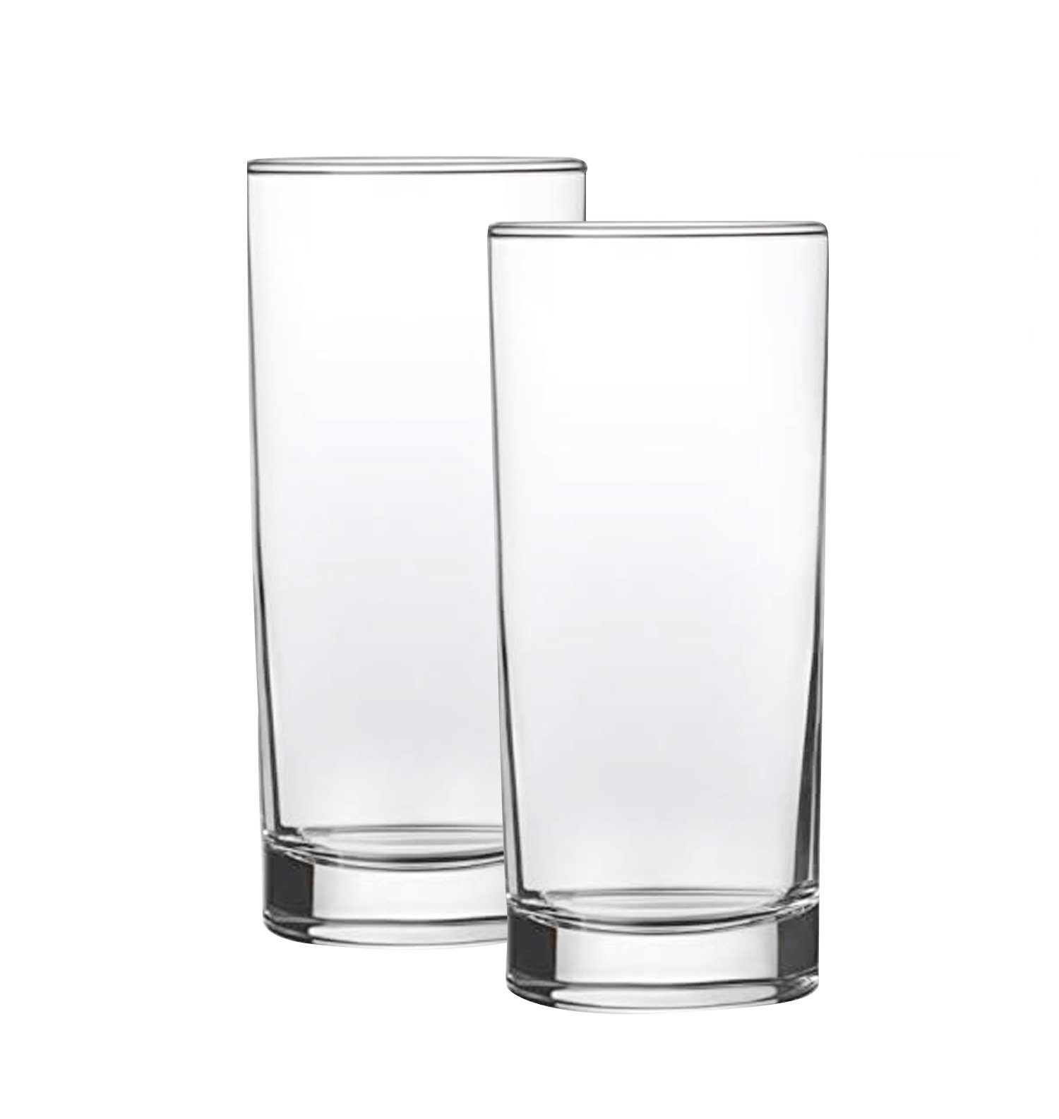 EDZARD Gläser-Set »Alina«, Kristallglas, 2er-Set Wassergläser, Trinkgläser  Set für Bier und Cocktails, Gläser im zeitlosen Design, Longdrinkgläser Set  mit Füllmenge 300 ml