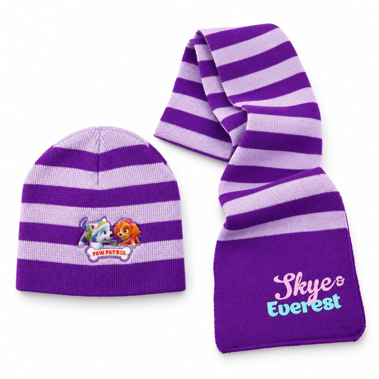 PAW PATROL Modeschal Paw Patrol Mädchen Winter Set Mütze plus Schal, Gr. 48 bis 51