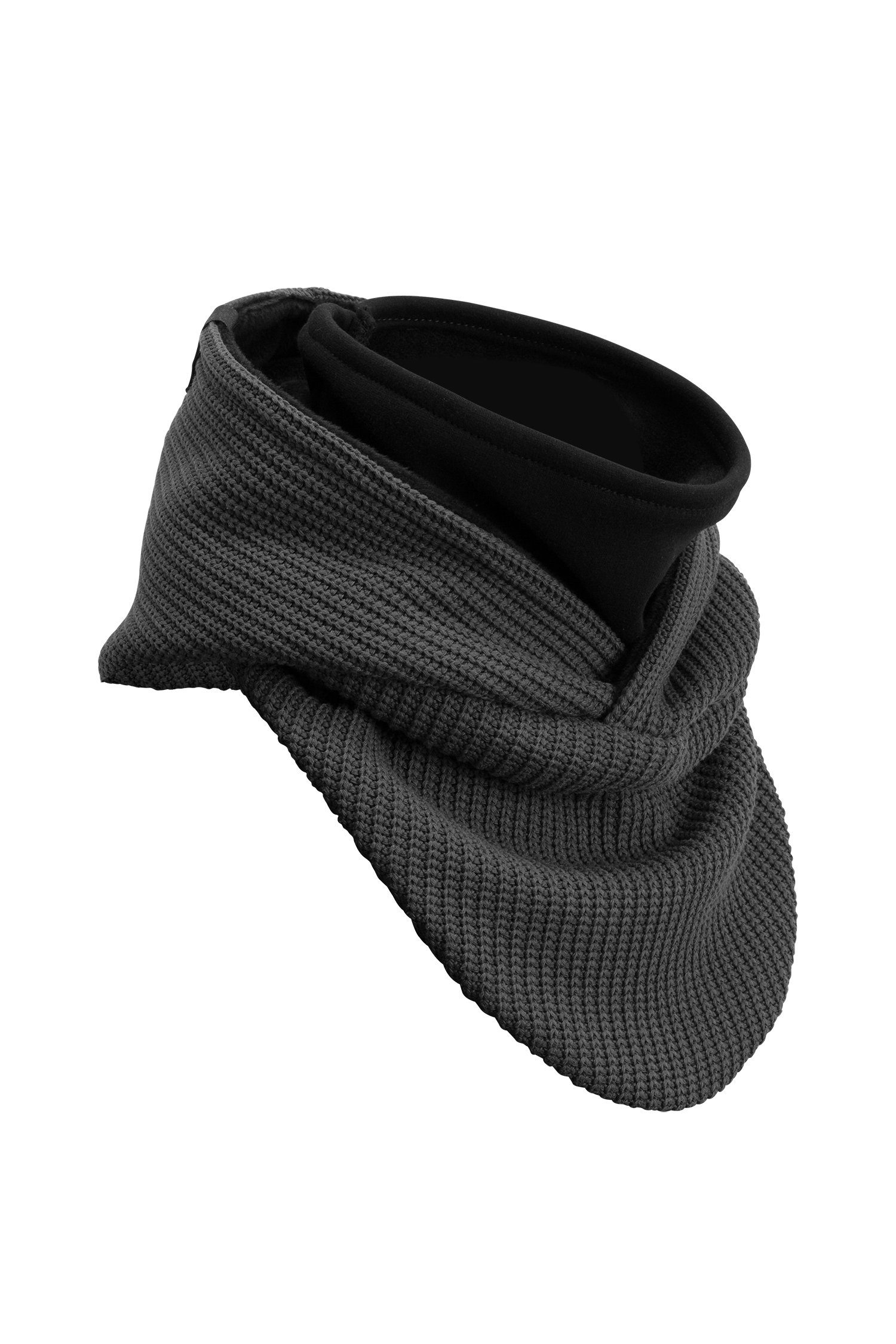 Knit Hooded Schal, mit Kapuzenschal, Storm Grey Loop Modeschal Strickschal, integriertem Manufaktur13 - Windbreaker