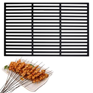 Clanmacy Grillrost Grillrost Holzkohlegrill Gusseisen Grillgitter Holzkohlegrill BBQ Gussrost Gasgrill 54 x 34 cm