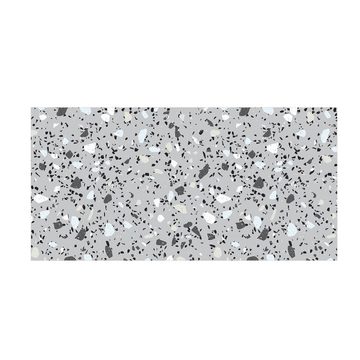 Läufer Teppich Vinyl Flur Küche Muster Terrazzo lang modern, Bilderdepot24, Läufer - grau glatt