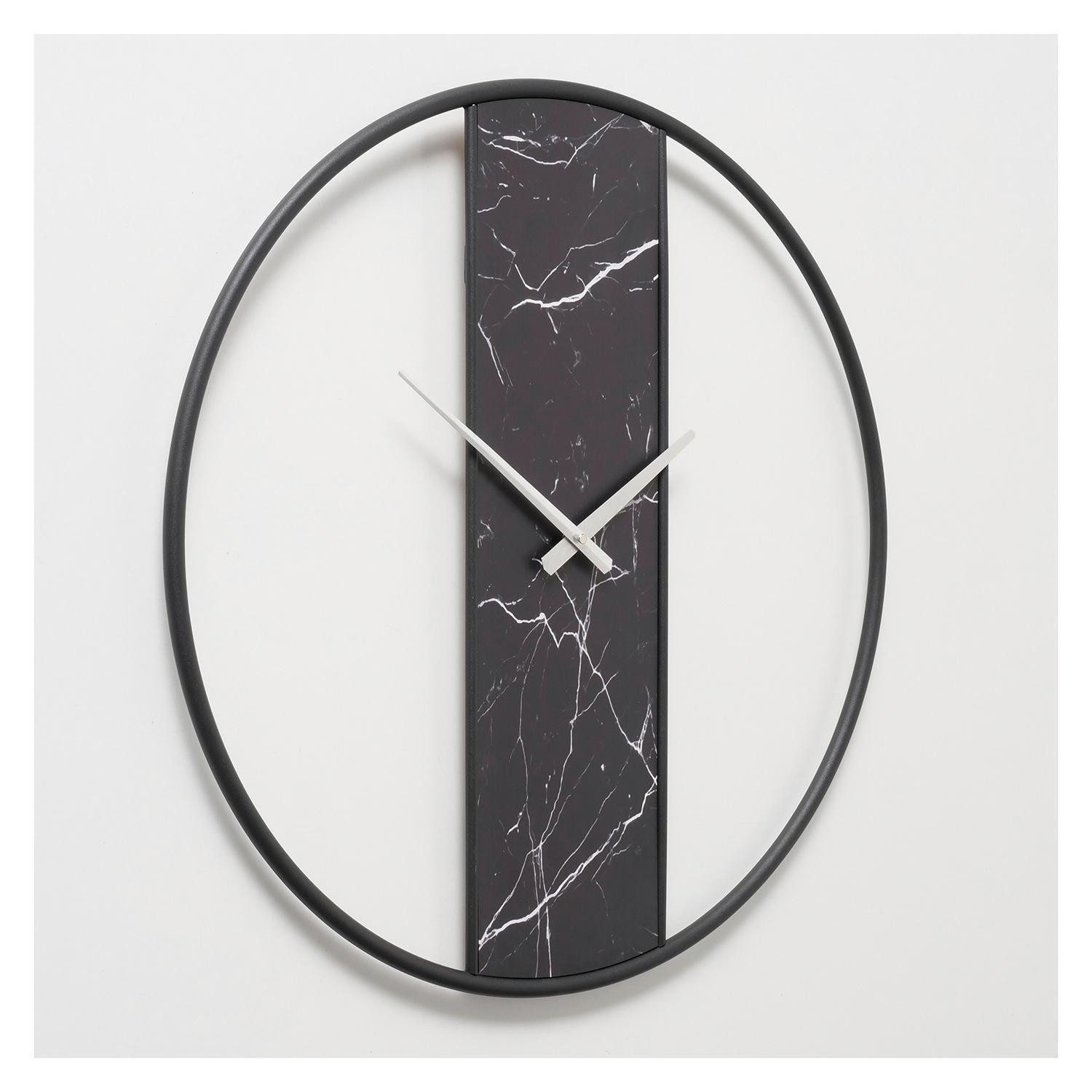 BOLTZE GRUPPE GmbH Wanduhr SIYAH, Schwarz, Eisen, Pulverbeschichtet, Ø 62 cm