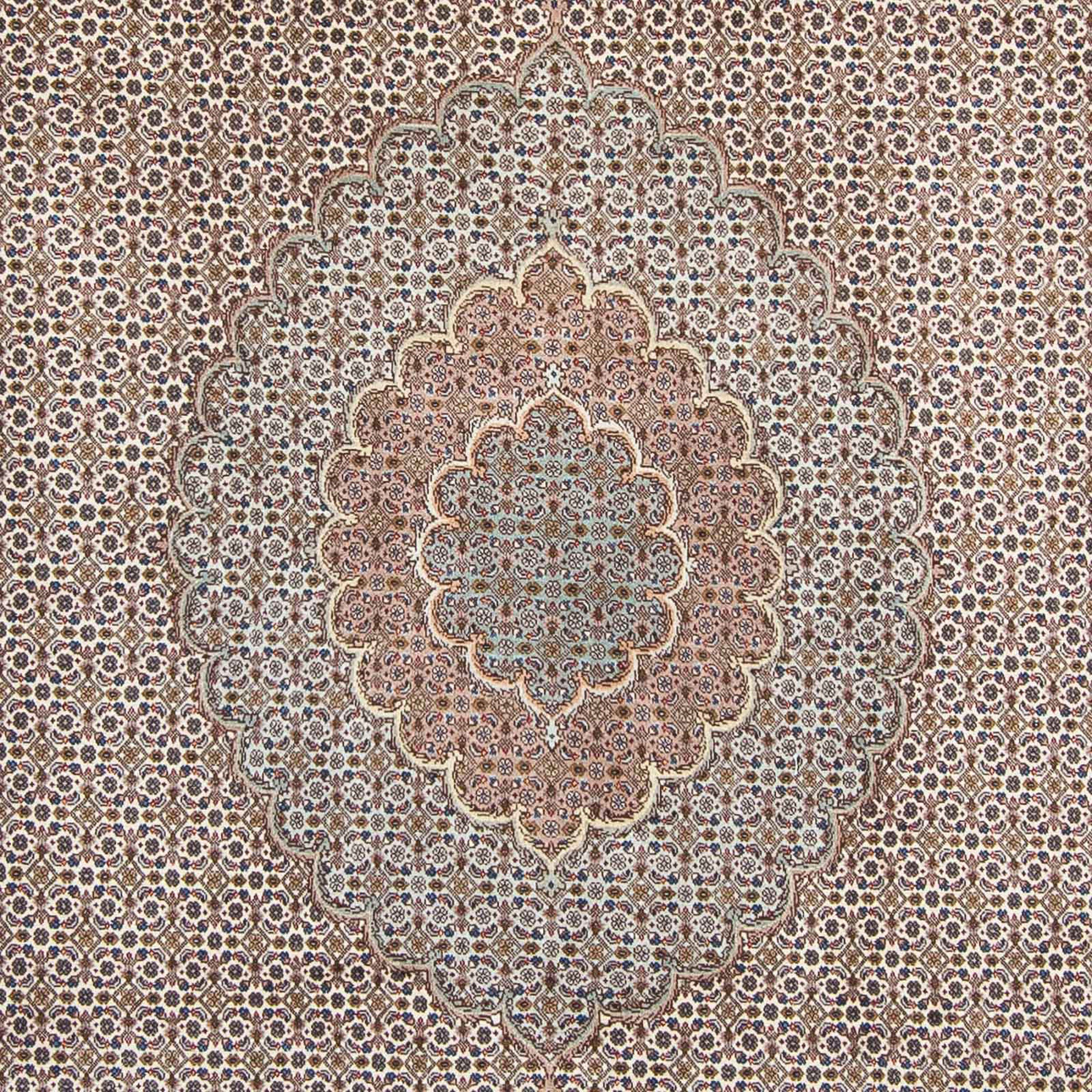 Orientteppich Perser - Einzelstück x morgenland, 202 Täbriz cm Handgeknüpft, - mit rechteckig, Höhe: beige, - 10 mm, 305 Zertifikat Wohnzimmer