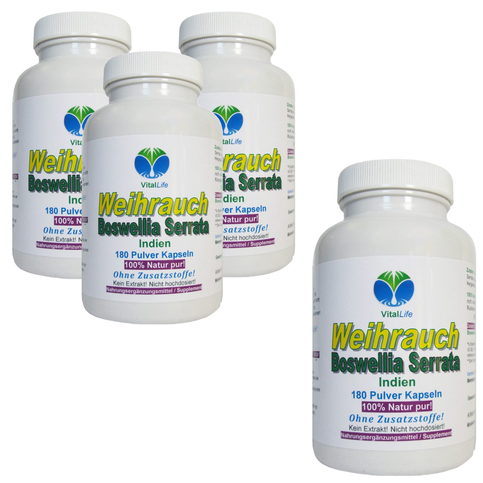 Weihrauch Indischer Boswellia Serrata - Natur Pur, ohne Zusatzstoffe. Kapseln