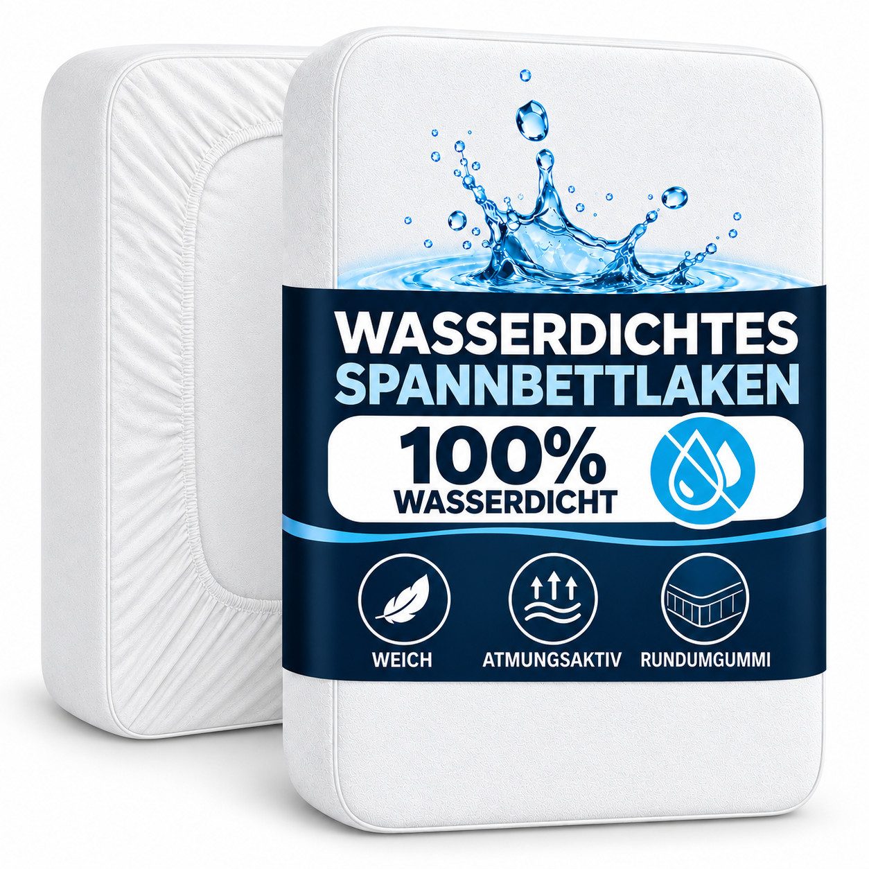 Matratzenschoner 60x120, 90x200, 120x200, 140x200, 160x200, 180x200 oder 200x200 cm Komfortec, 1 oder 2 Stück Wasserdichter, Atmungsaktive Matratzenauflage