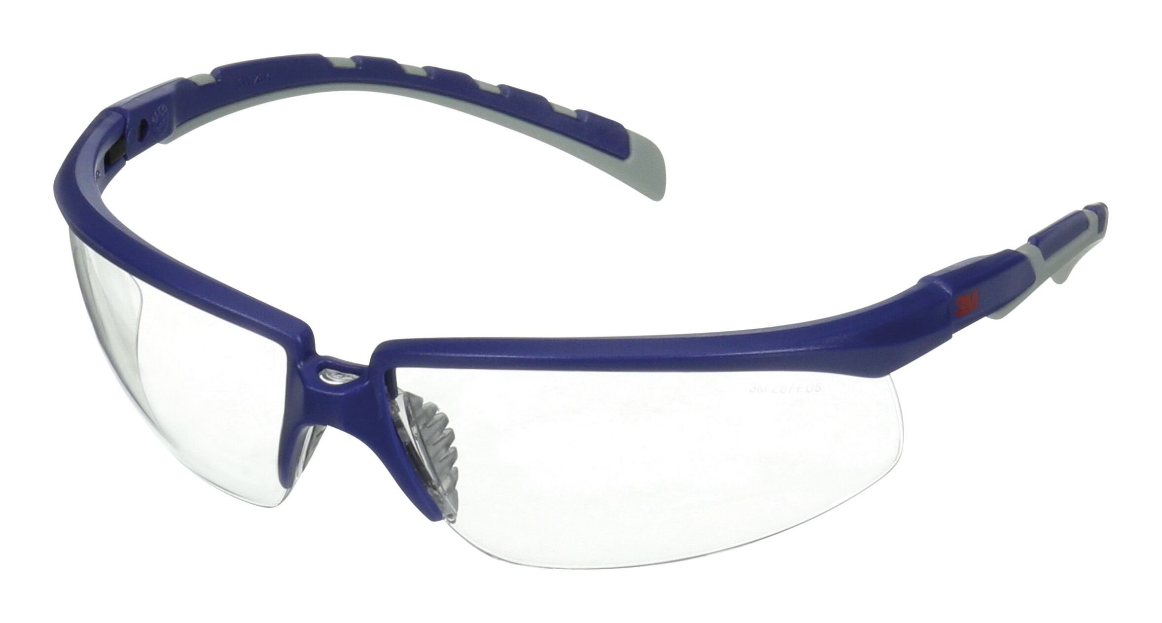 3M Arbeitsschutzbrille, Brille Solus, blau/grau, beschlagfrei, kratzfest, klare Scheibe