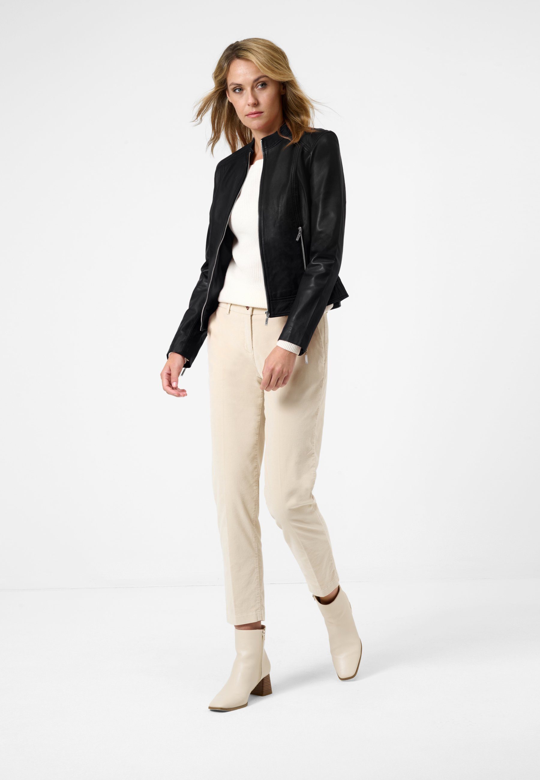 RICANO Lederjacke Ciara Hochwertiges Lamm-Nappa-Leder