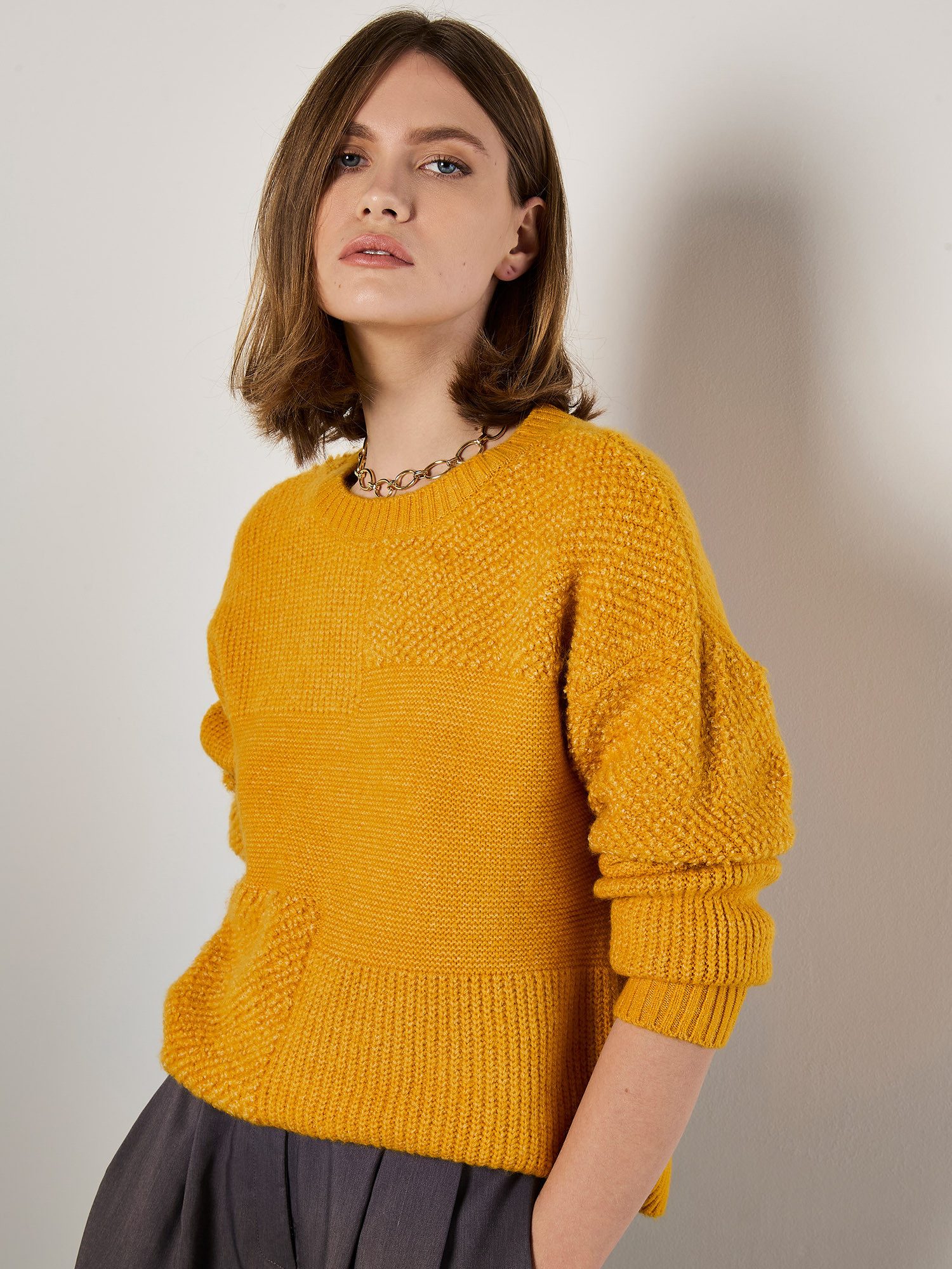 Strickpullover Rundhalspullover