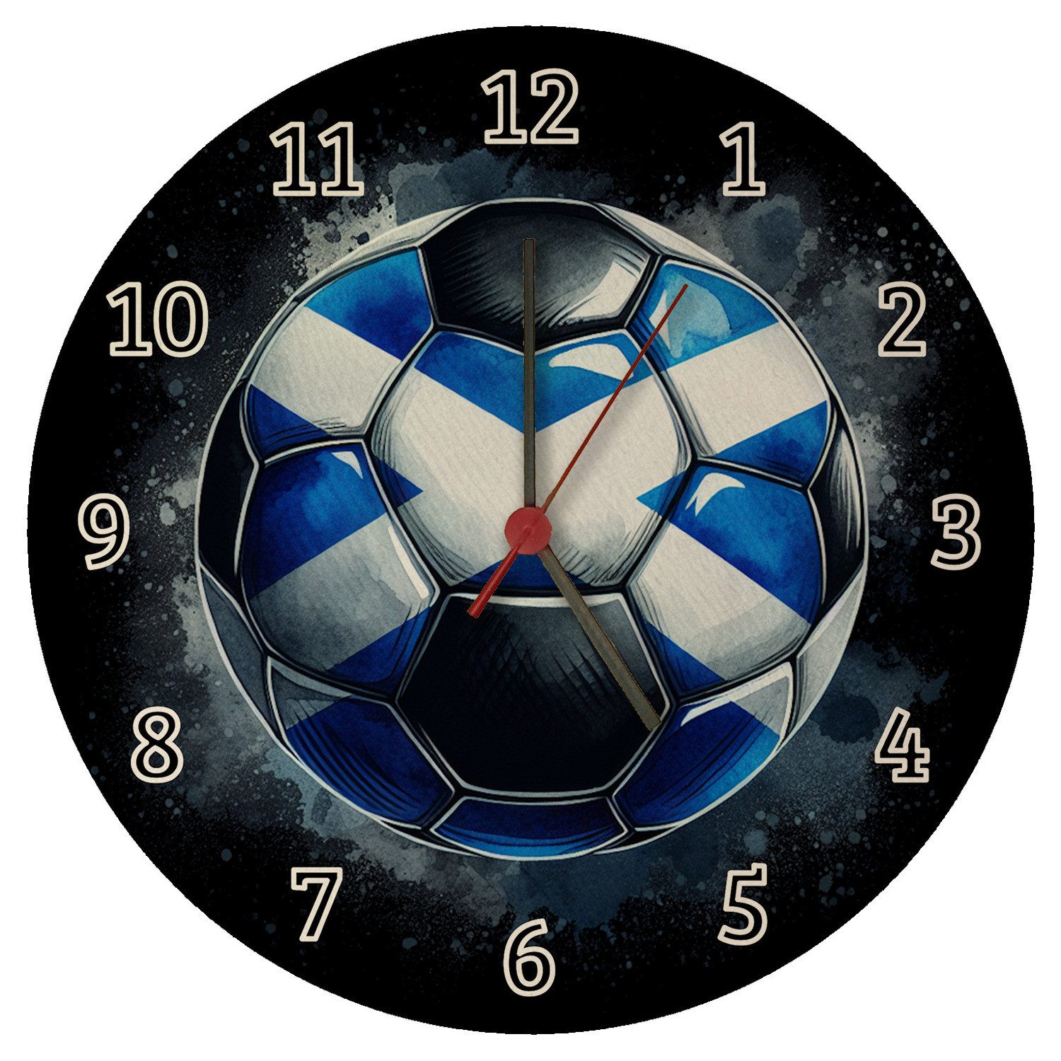 Wanduhr Fußball Schottland Flagge Wanduhr aus MDF