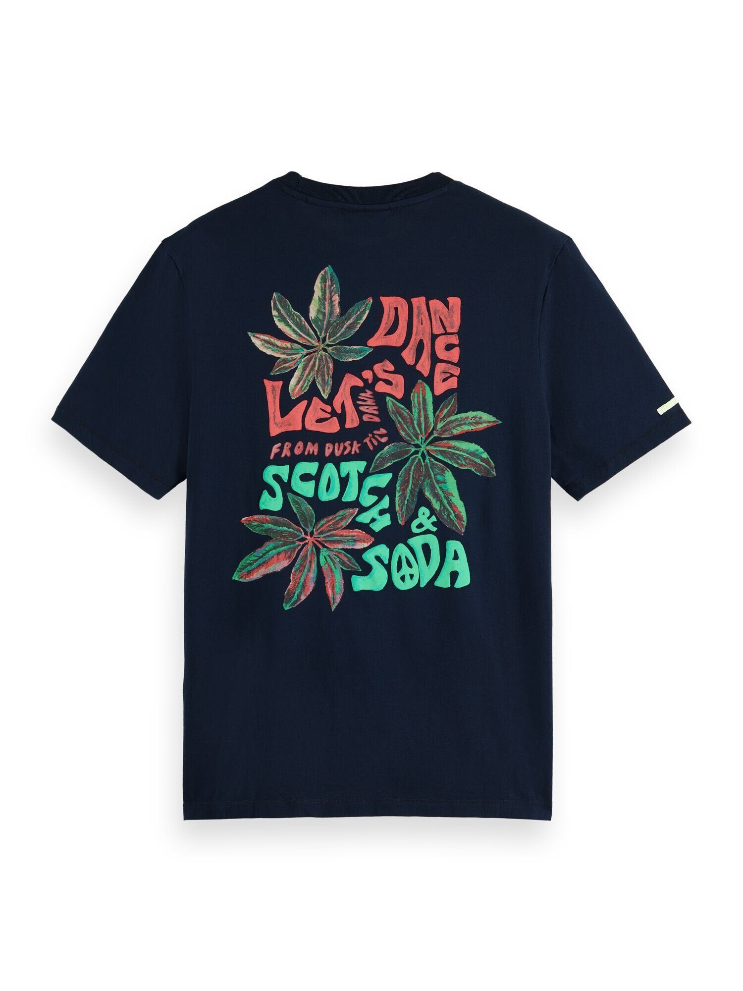 Soda Scotch Kurzarmshirt (1-tlg) & blau mit Rundhalsausschnitt Shirt Festival T-Shirt