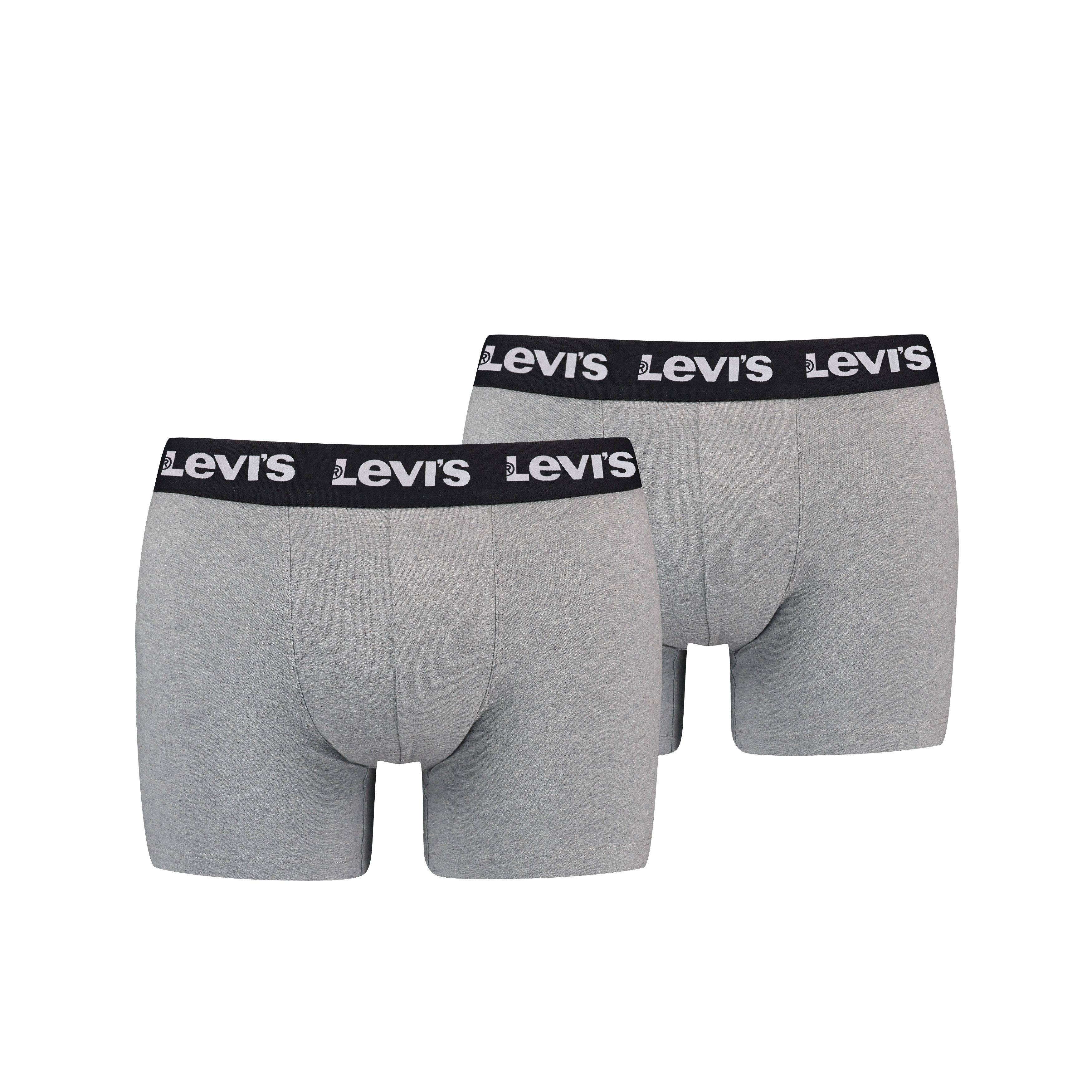 Levi's® Boxershorts LEVIS MEN REPEAT LOGO BOXER BRIEF (2er Pack) ohne Eingriff, Logobund, elastisch