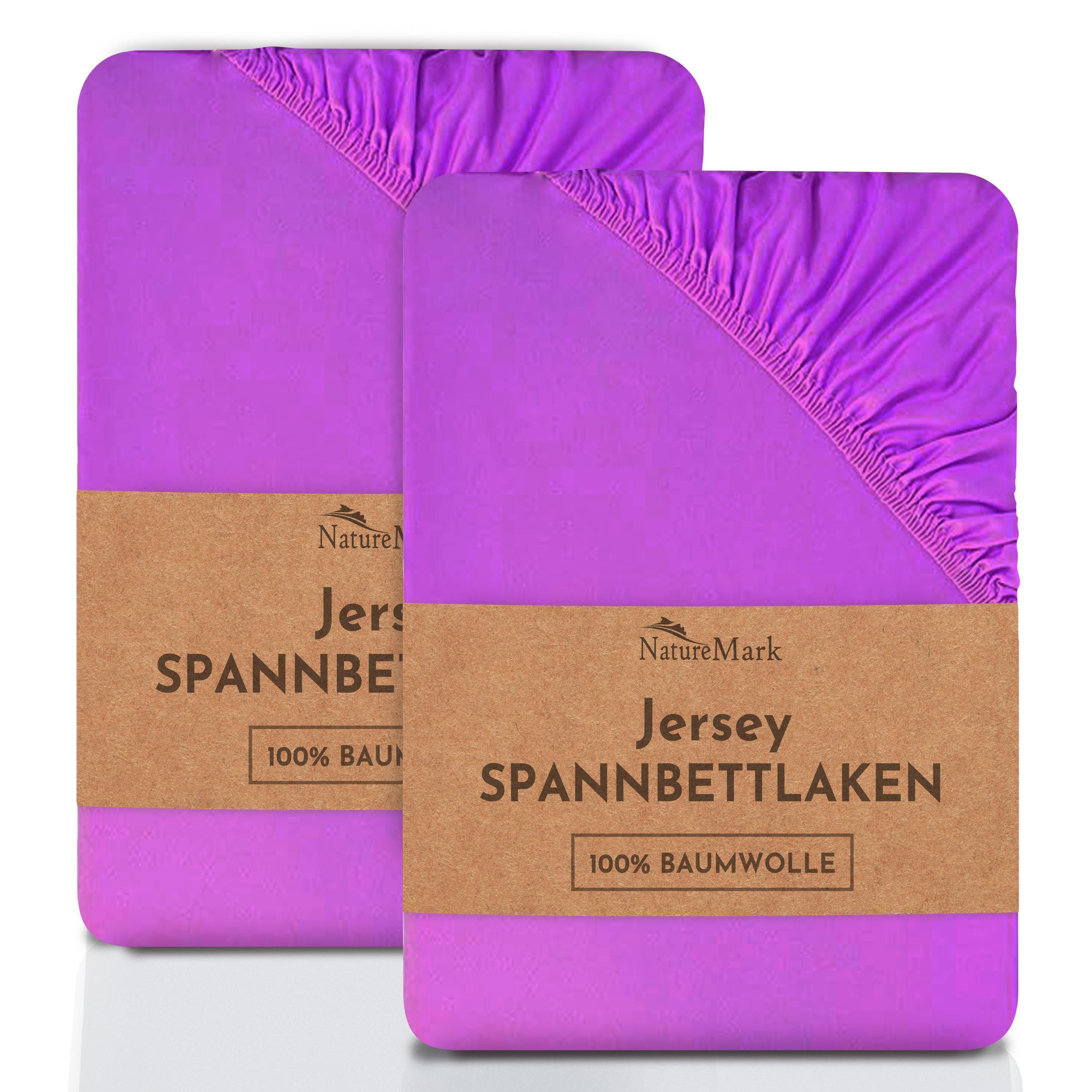 NatureMark Spannbettlaken 2er-Set Jersey Spannbetttuch 100% günstig online kaufen