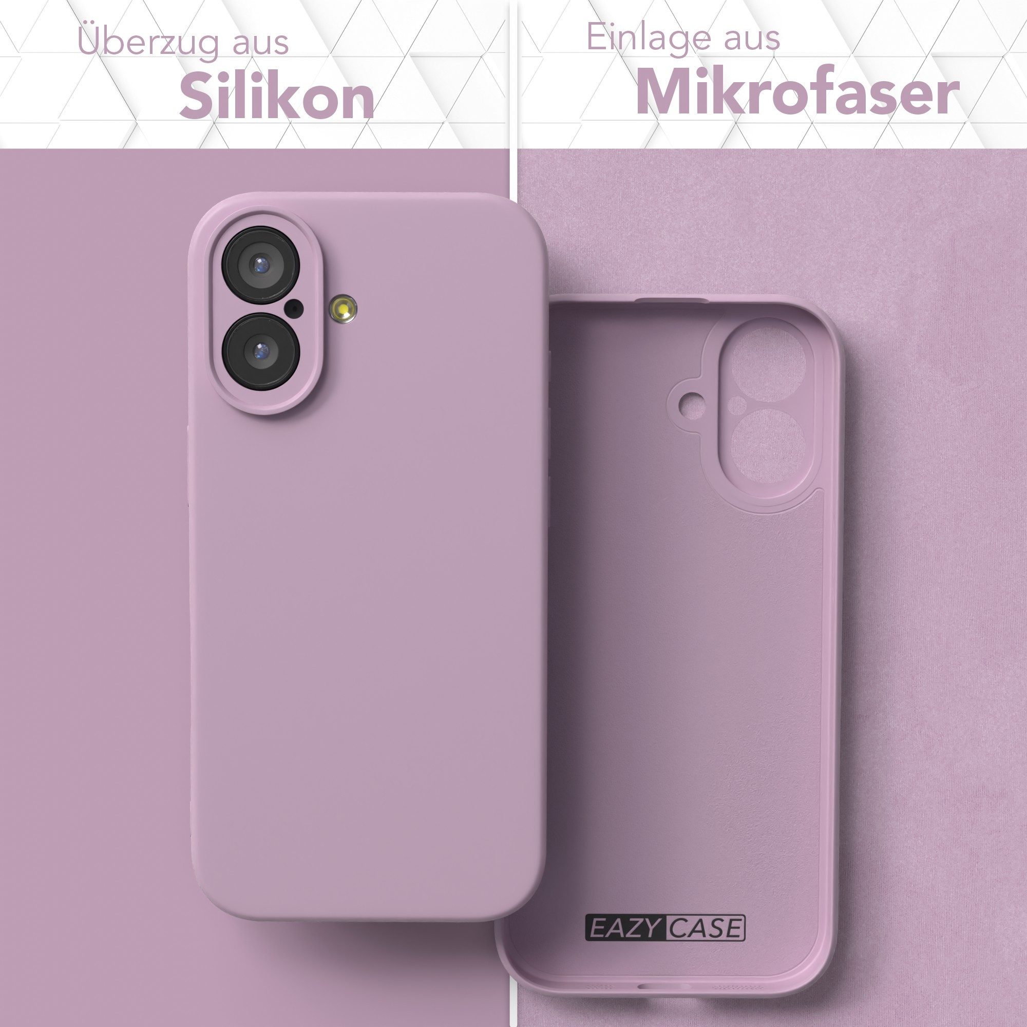 EAZY CASE Handyhülle für Apple iPhone 17 Hülle Silikon 6,3 Zoll, Hülle mit Kameraschutz Handycase Soft Smart Slimcover Lila / Flieder