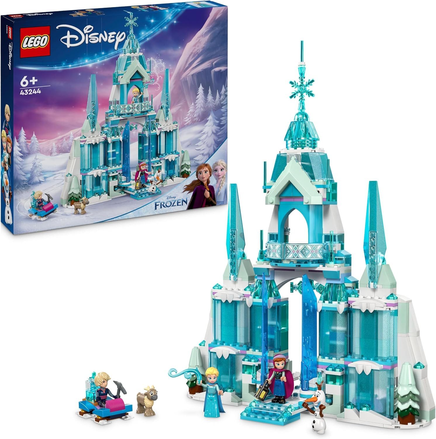 LEGO® Disney Frozen - Elsas Winterpalast (43244) Konstruktions-Spielset, (630 St), Inkl. 5 Minifiguren