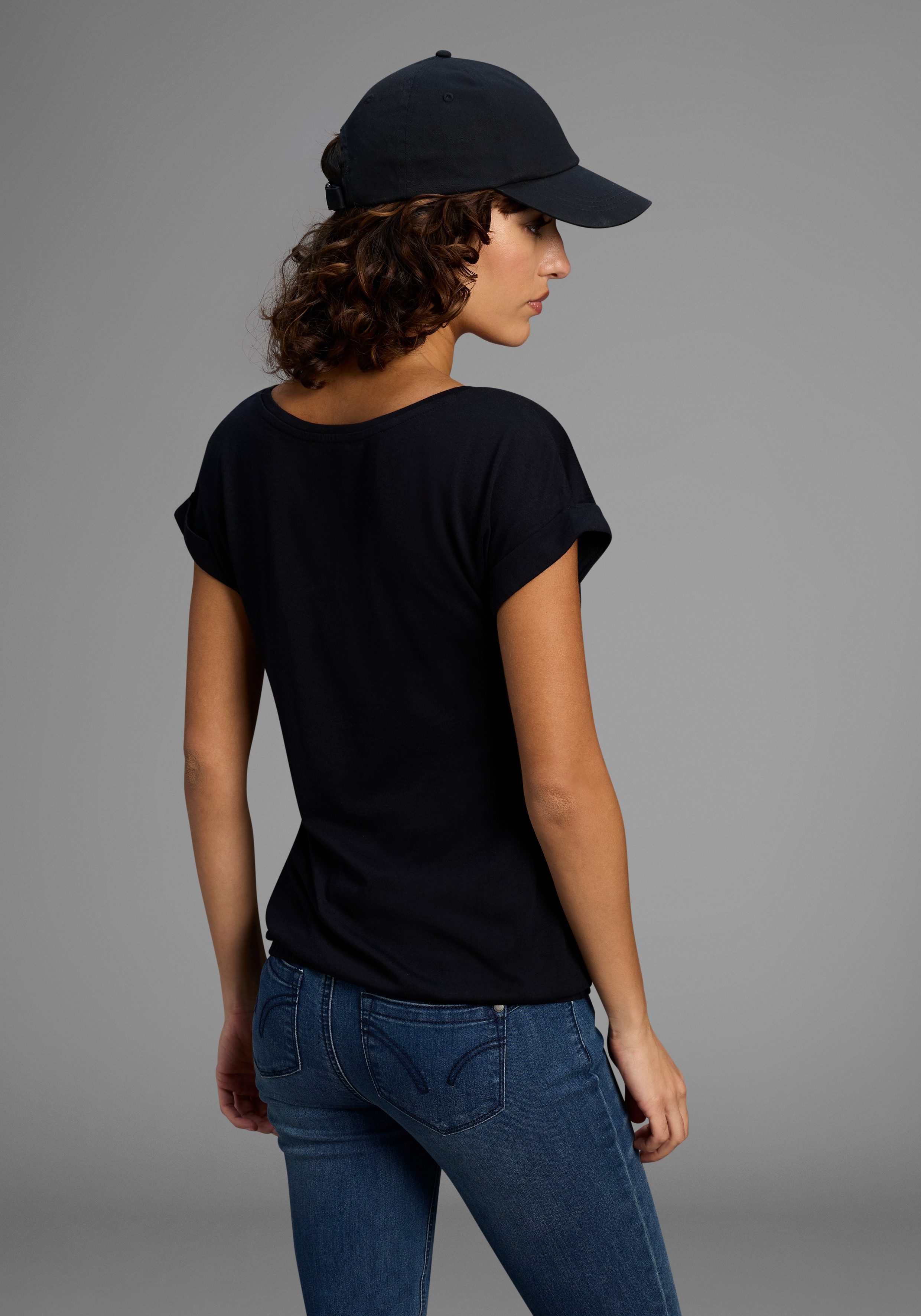 Flashlights T-Shirt Kurzarm, Saum mit Gummibund, Rundhalsausschnitt günstig online kaufen