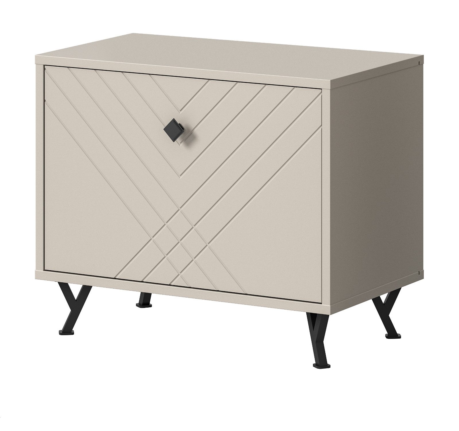 Inn.Furn Schuhbank Apunti (Garderobenbank sandfarben matt, 60 x 50 cm), mit Soft-Close