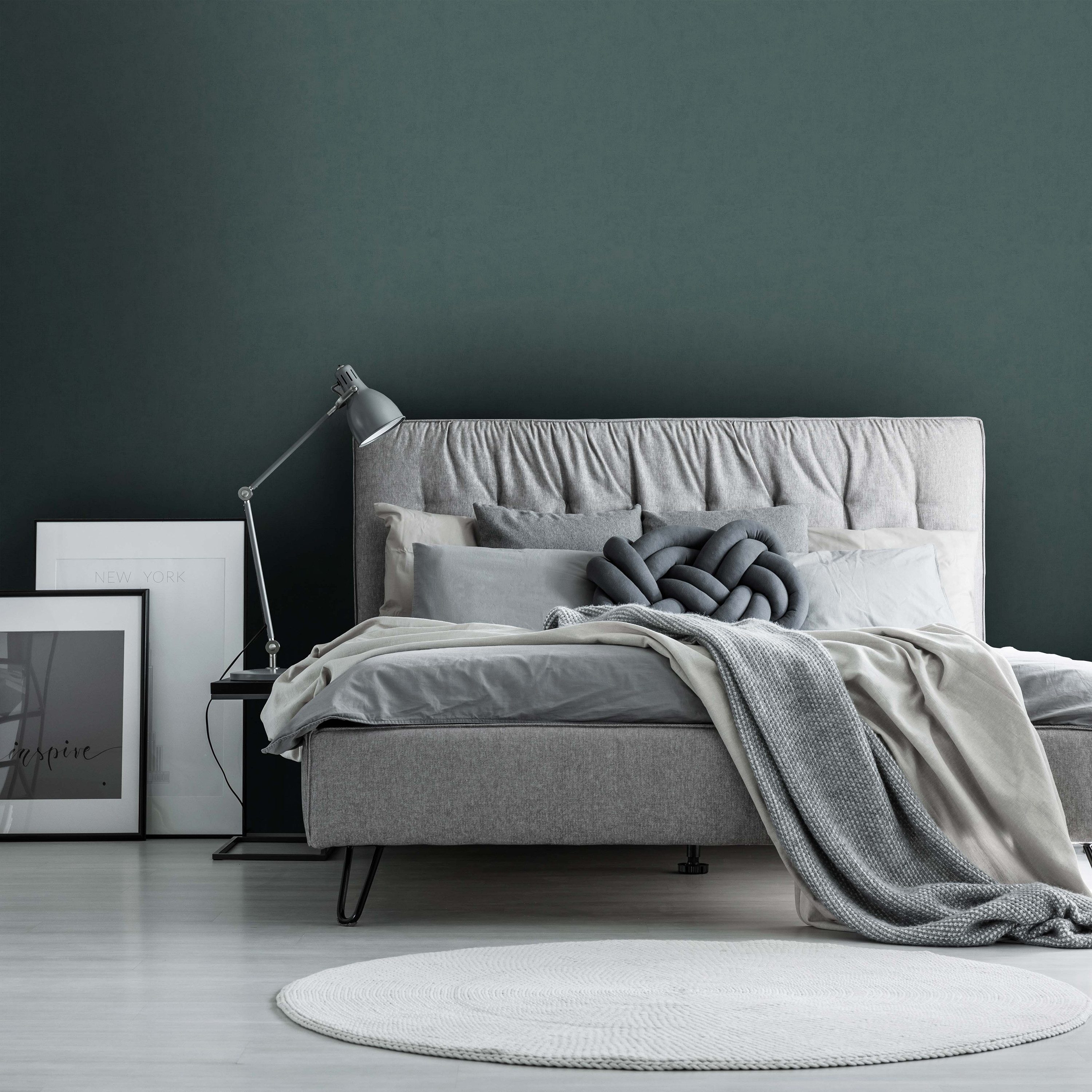 Superfresco Easy Vliestapete Uni Jade, geprägt, neutral, (1 St), 10mx52cm (ca. 5m2)