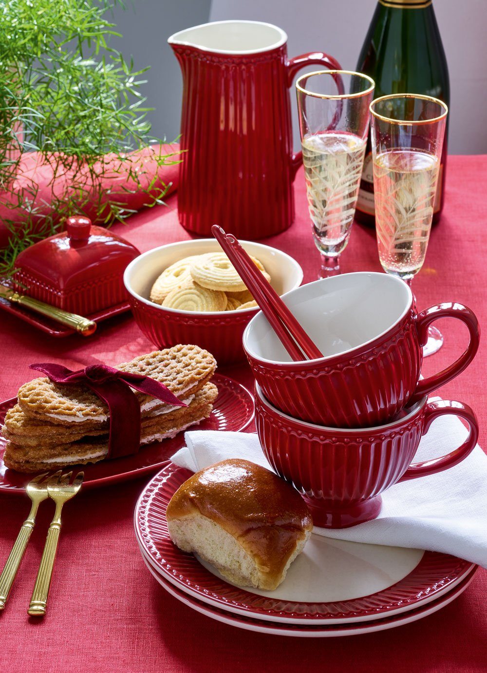 Greengate Becher Greengate Tee Tasse ALICE CLARET RED Rot