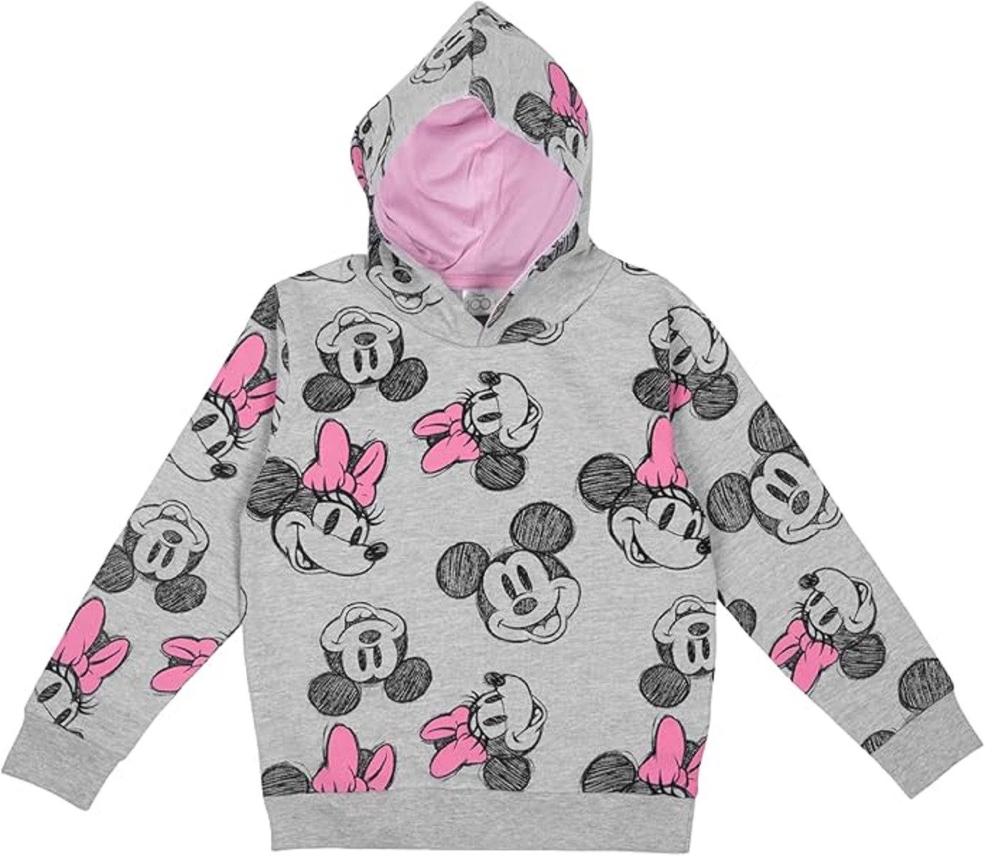 Disney Minnie Mouse Sweatshirt Kapuzenpullover aus Baumwolle – Stylischer Hoodie für Mädchen