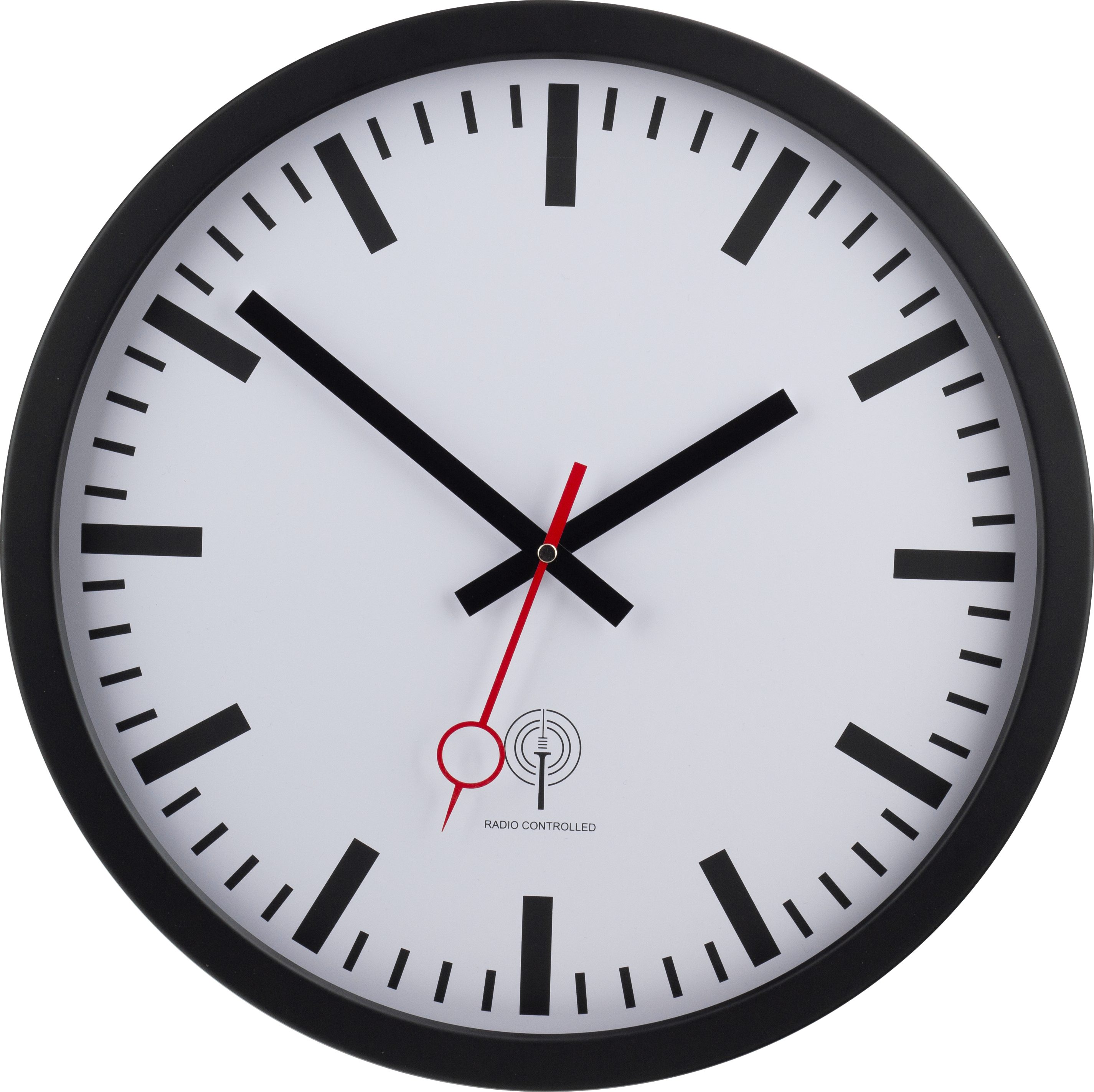 Funkwanduhr EUROTIME 56861-05 Funkwanduhr mit Kellensekunde