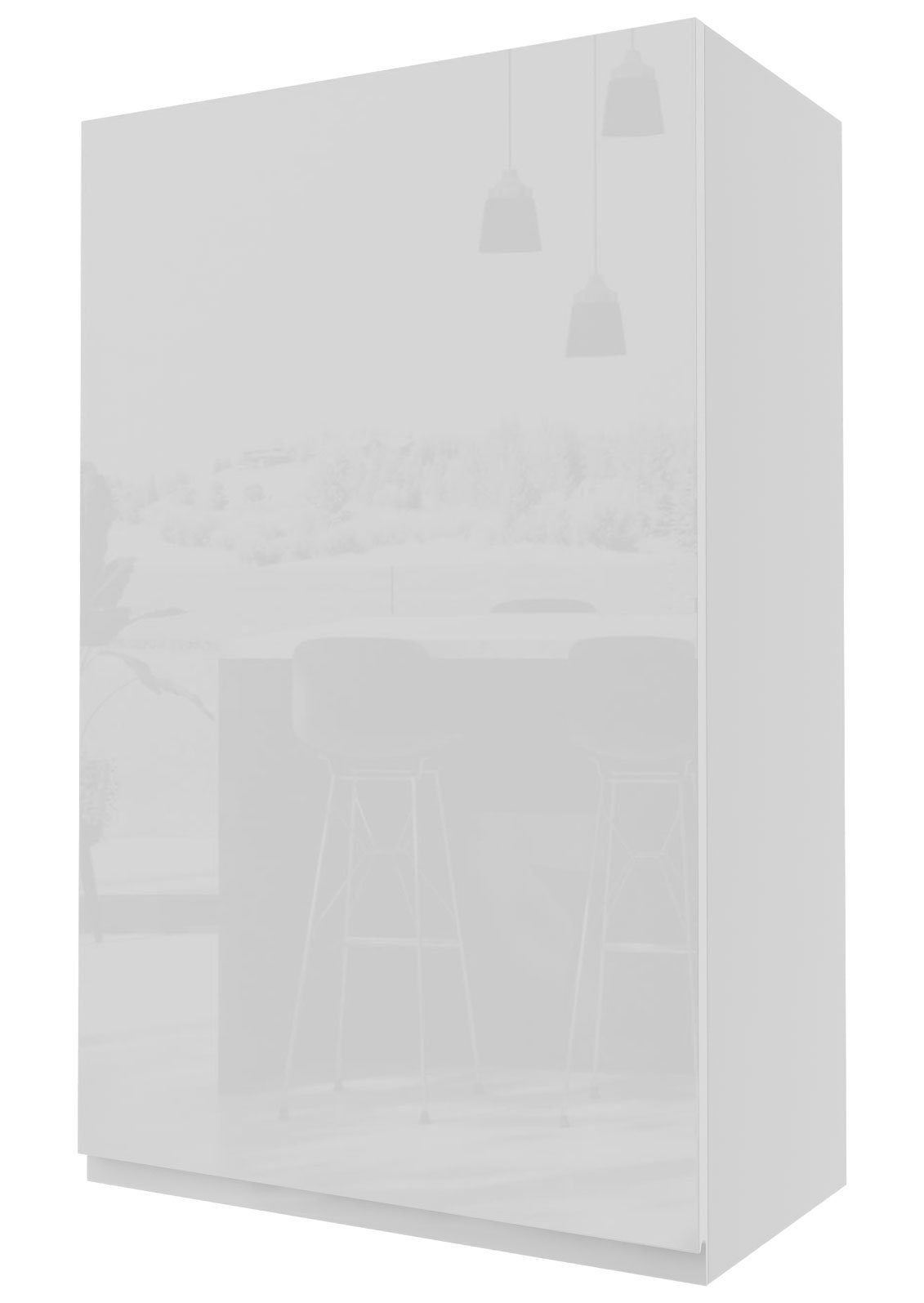 Feldmann-Wohnen Klapphängeschrank Florence (Florence) 60cm Front-, Korpusfarbe und Ausführung wählbar grifflos 1-türig RAL 6021 blassgrün Hochglanz