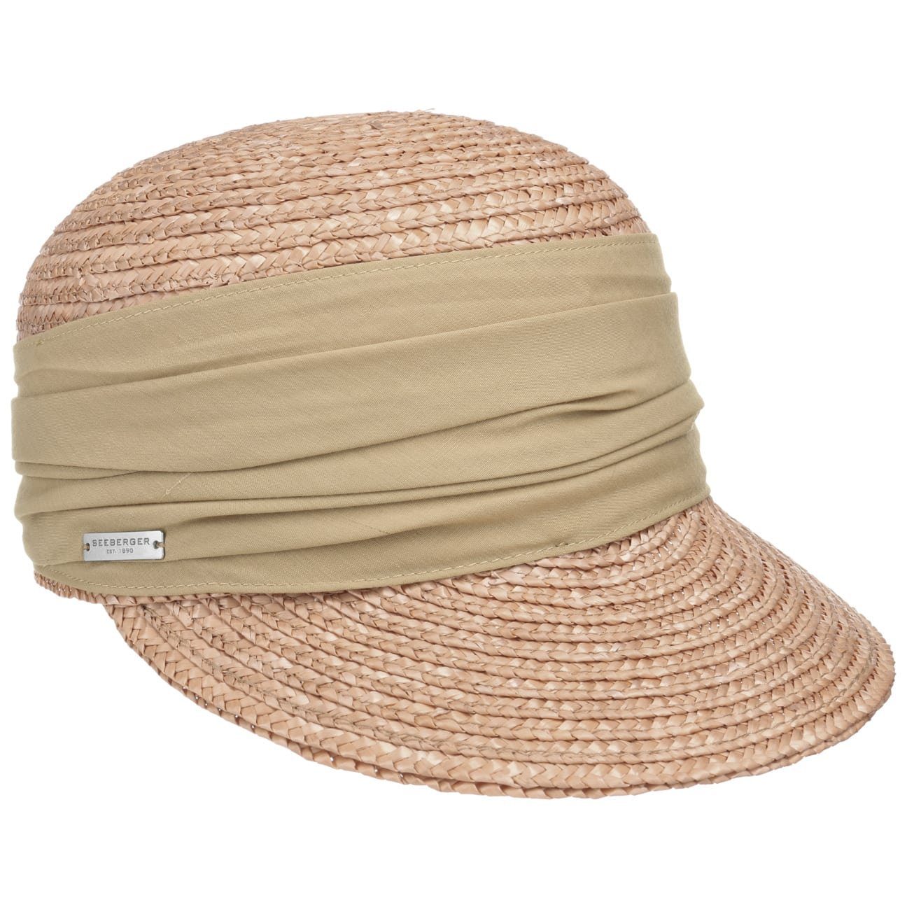 Seeberger Visor (1-St) Strohcap beige mit Schirm