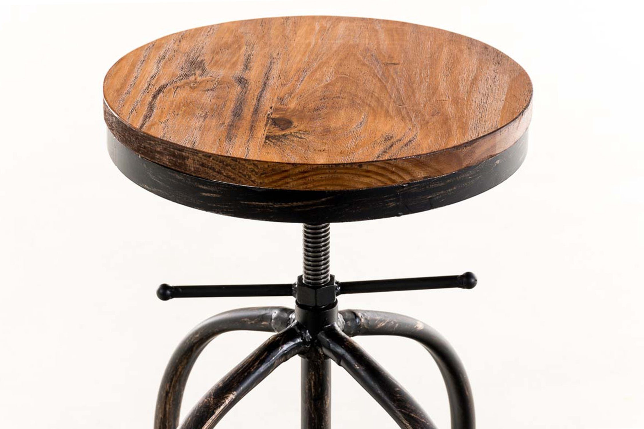 Tresenhocker - Küche), Strong für Holz (mit Gestell mit & Hocker Fußstütze Theke - angenehmer Barhocker Sitzfläche: TPFLiving bronze 4-Fuß Metall