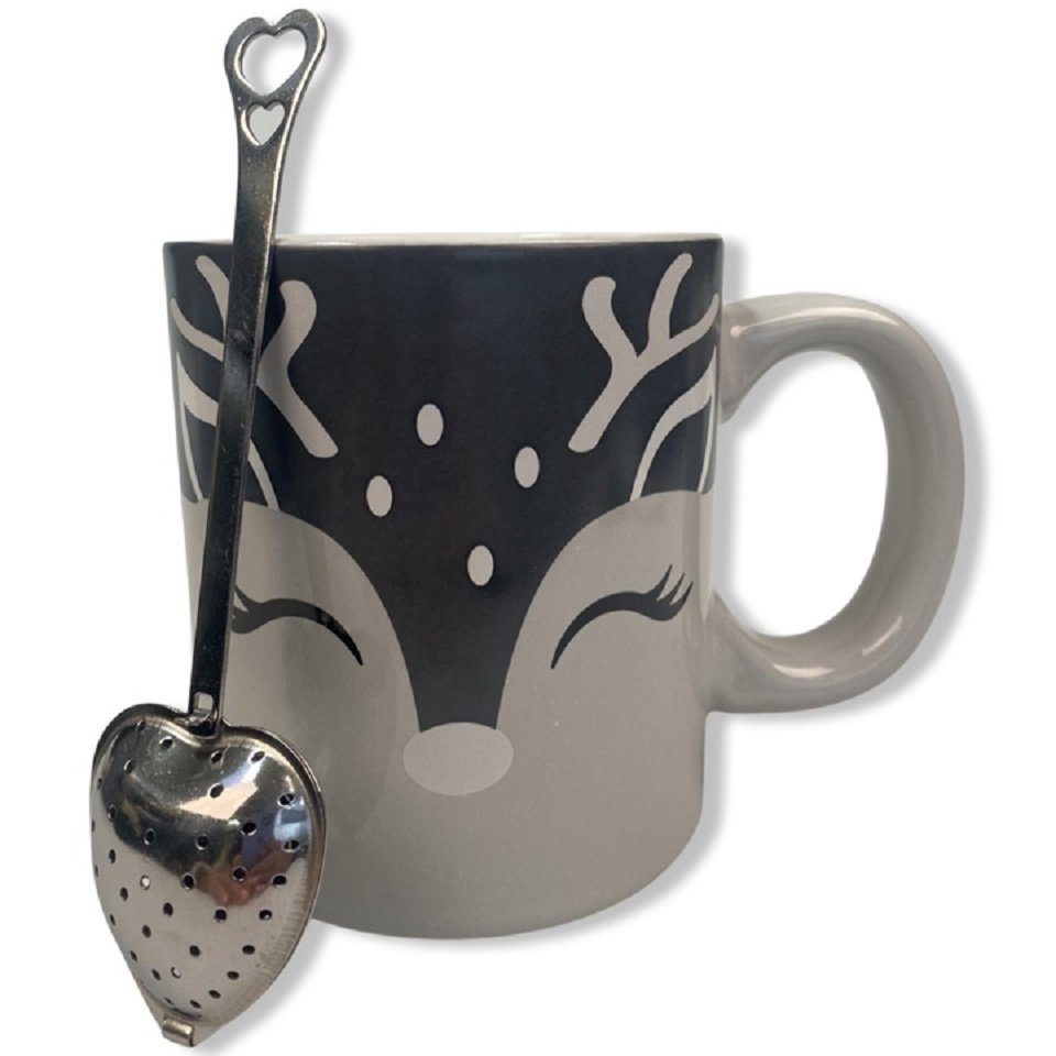 Capelli New York Geschenkset Teesieb aus mit Tasse Tasse