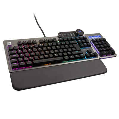Mountain Everest Max MX Red Gaming-Tastatur (ISO Deutsches Layout QWERTZ RGB-LED-Beleuchtung rot grau)