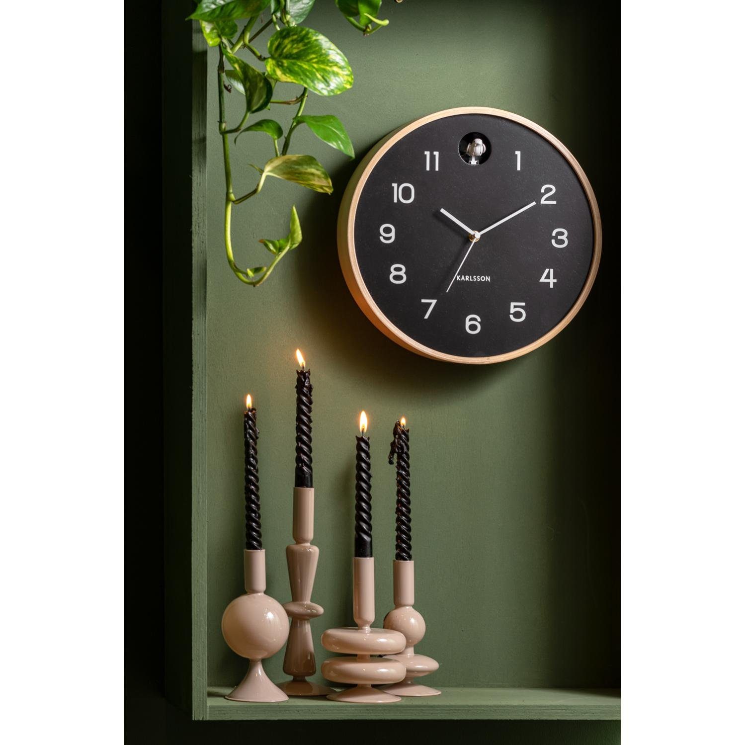 Karlsson Uhr Wanduhr Natural Cuckoo Birch Wood Black – Bild 5 von 5
