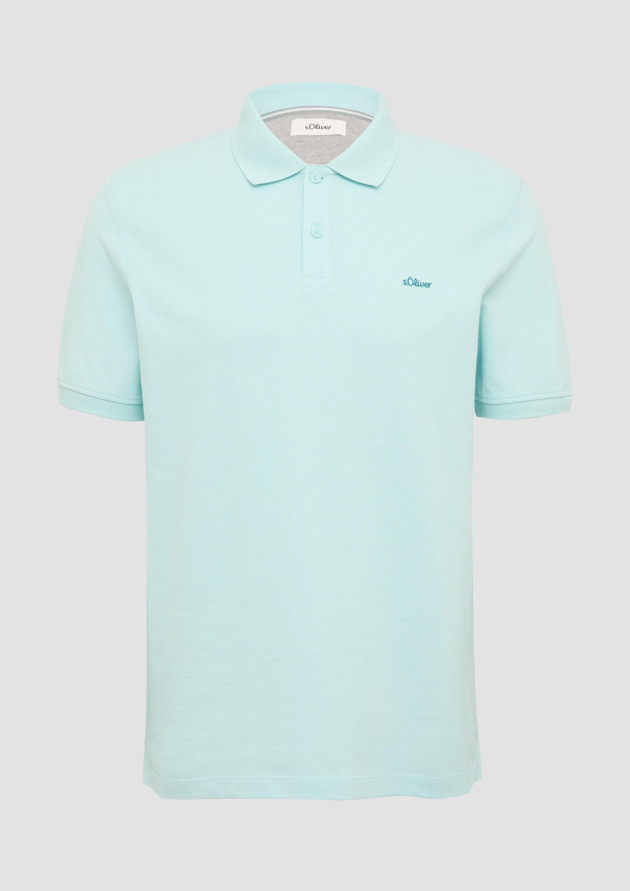 s.Oliver Kurzarmshirt Polo-Shirt Poloshirt aus Baumwollpiqué
